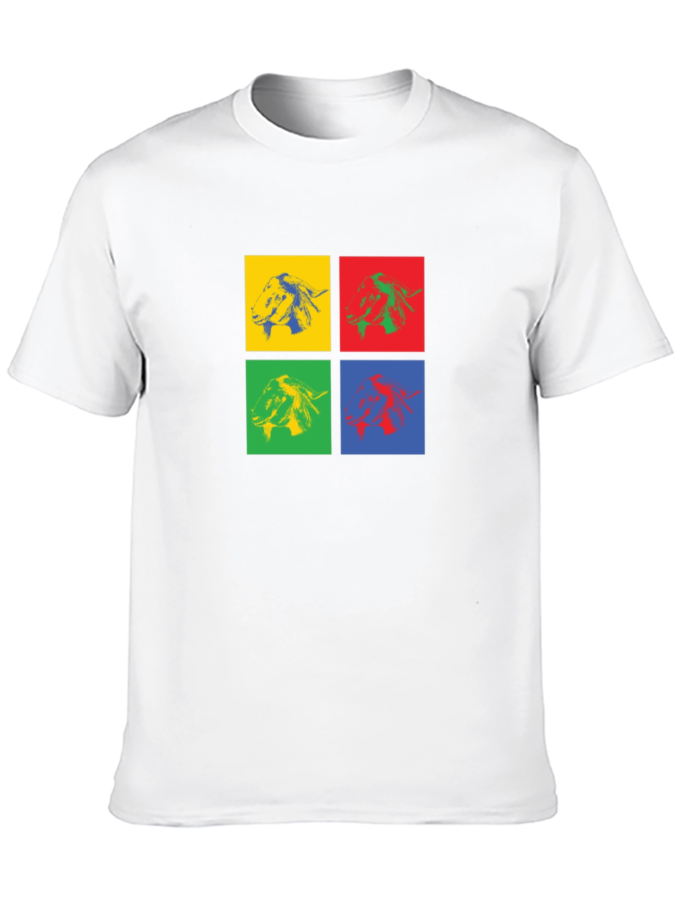 Pop Art Goat Head Graphic T-Shirt