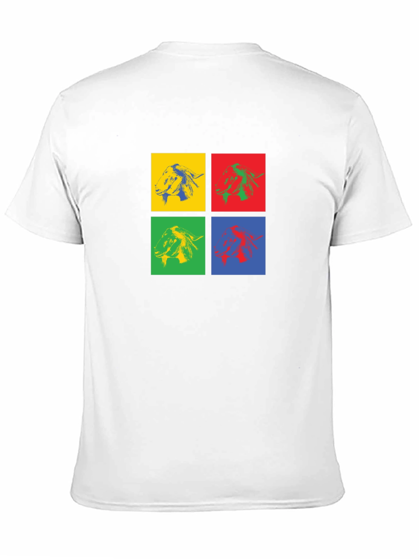 Pop Art Goat Head Graphic T-Shirt