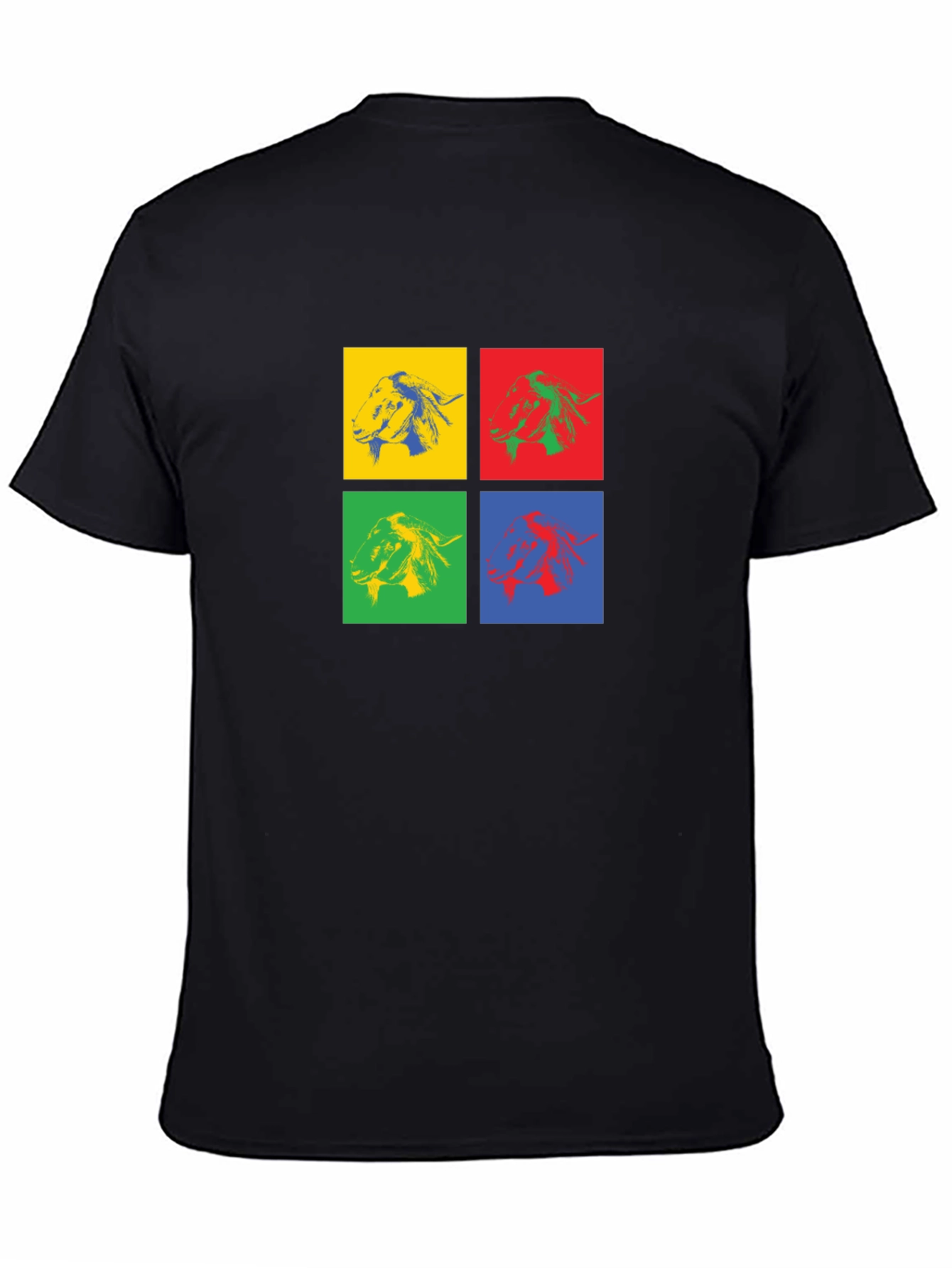 Pop Art Goat Head Graphic T-Shirt