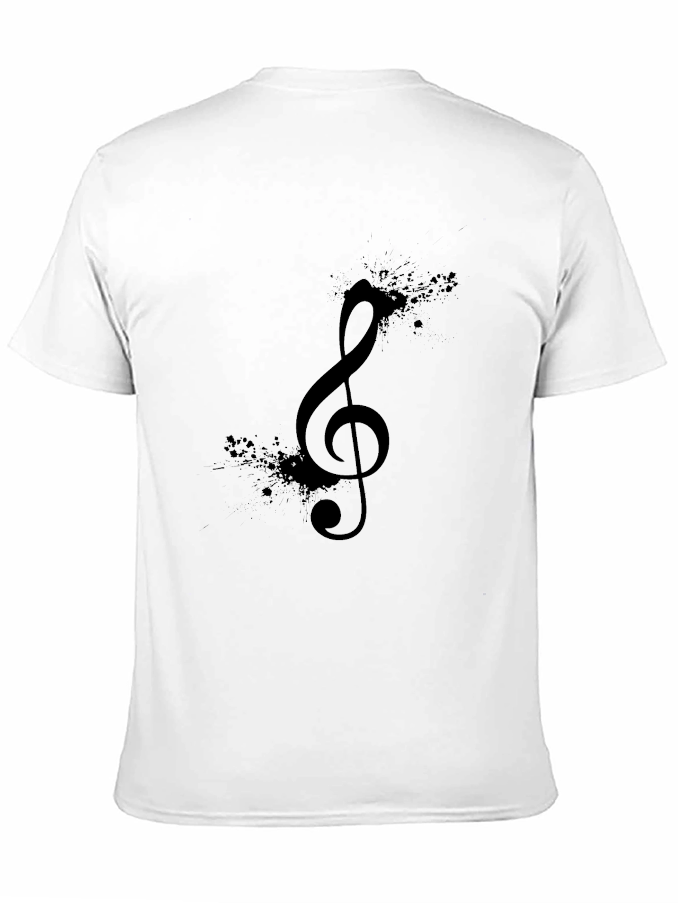 Music Note Graphic Print Black T-Shirt