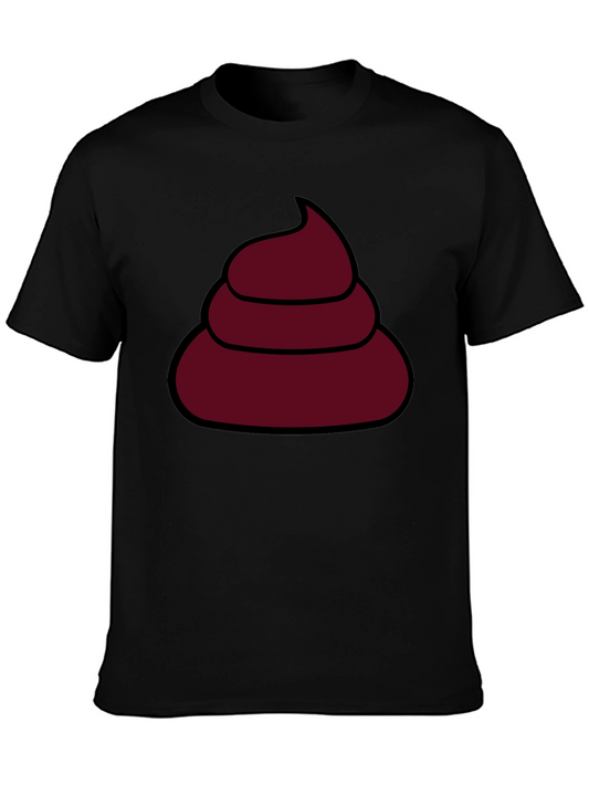 Funny Poop Emoji T-Shirt - Black Cotton Tee