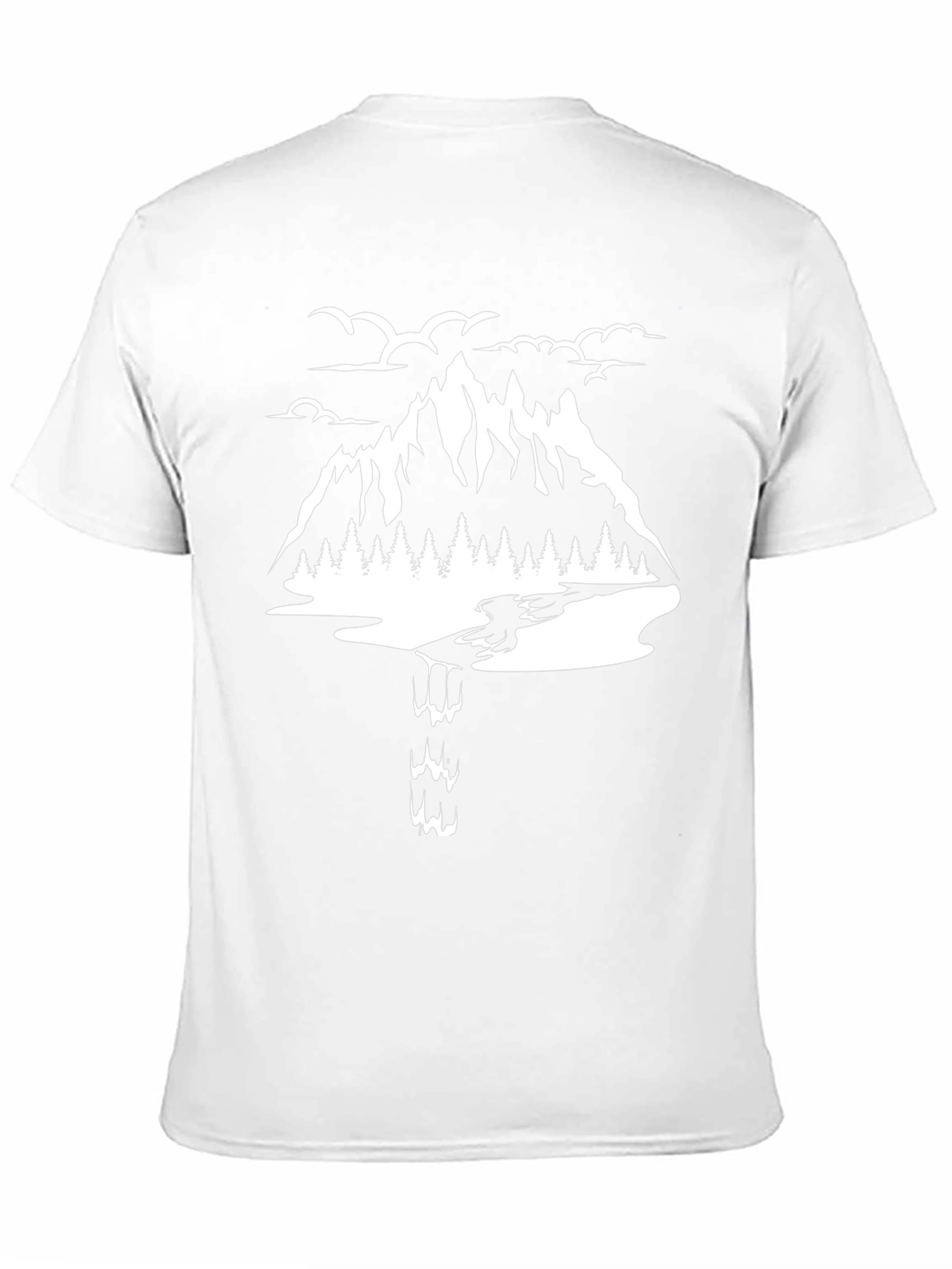 Mountain Scene Graphic Tee - Black