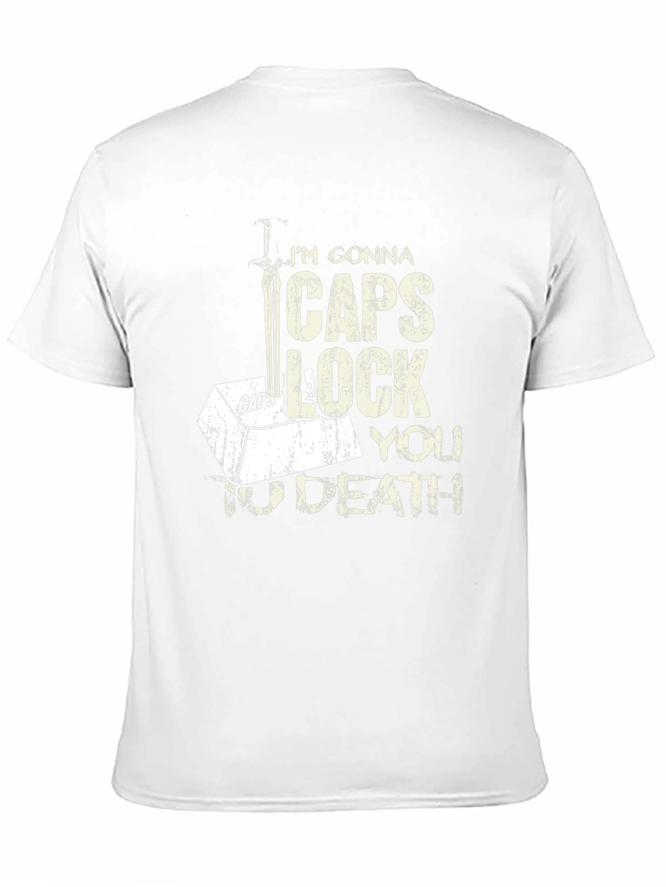 Caps Lock You To Death T-Shirt - Black