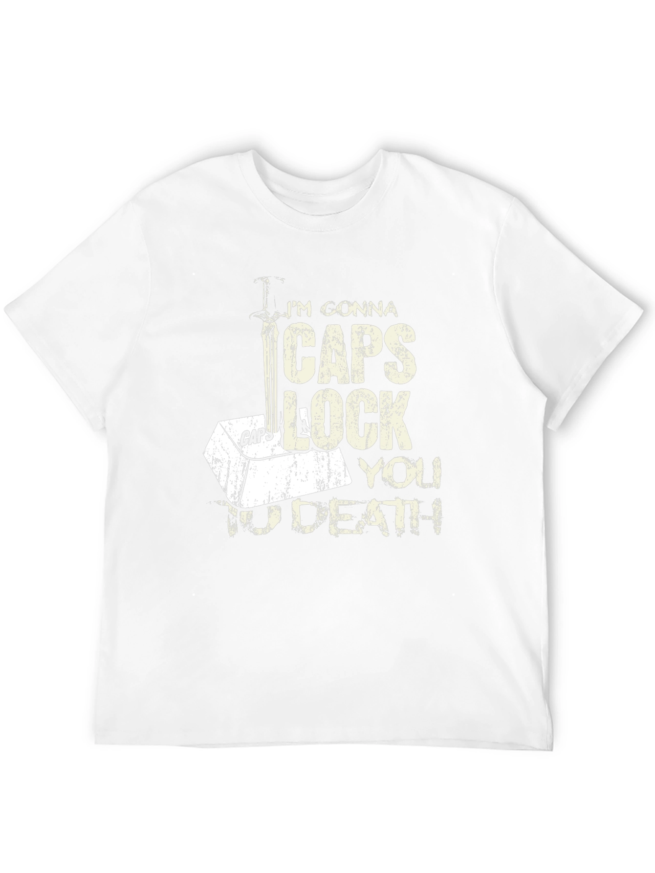 Caps Lock You To Death T-Shirt - Black