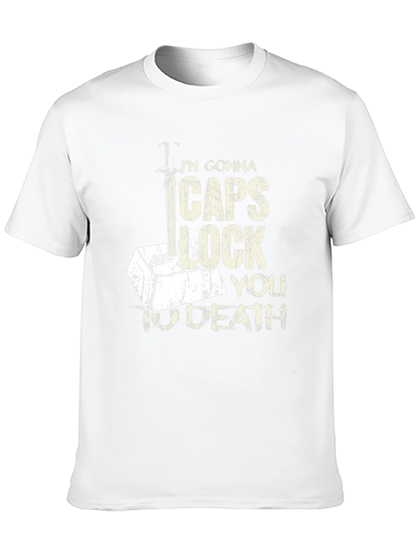 Caps Lock You To Death T-Shirt - Black