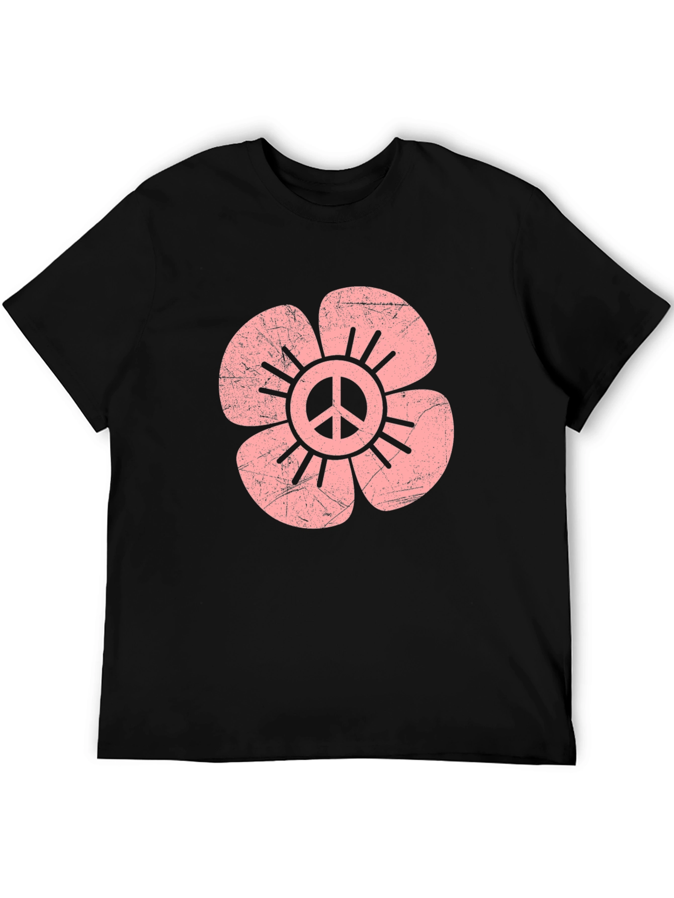 Peace Flower Graphic Tee - Retro Style