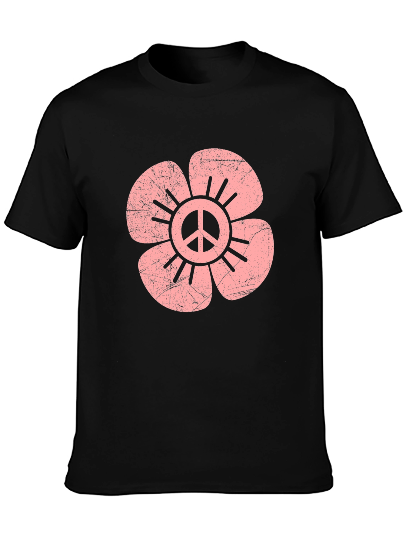 Peace Flower Graphic Tee - Retro Style