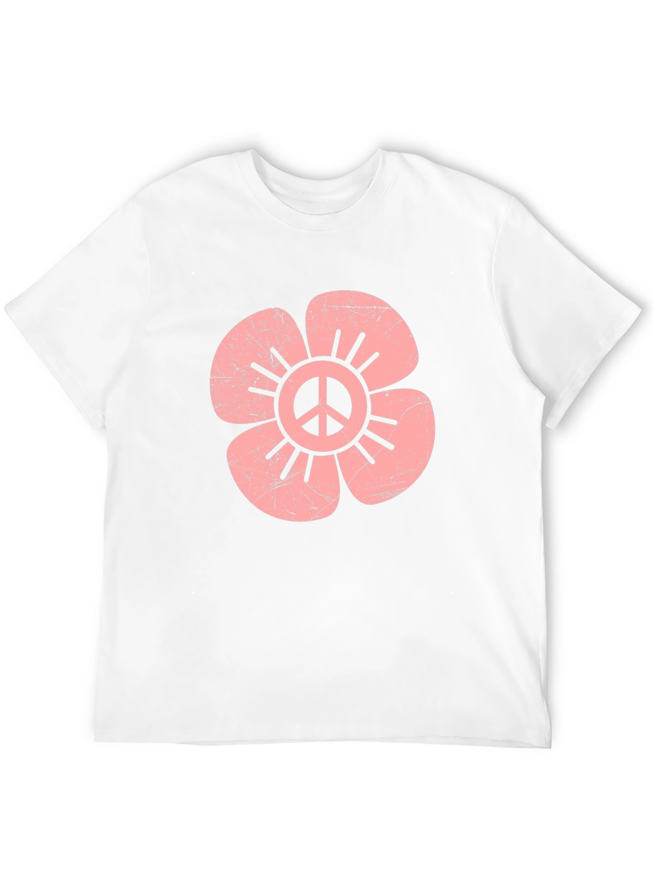 Peace Flower Graphic Tee - Retro Style