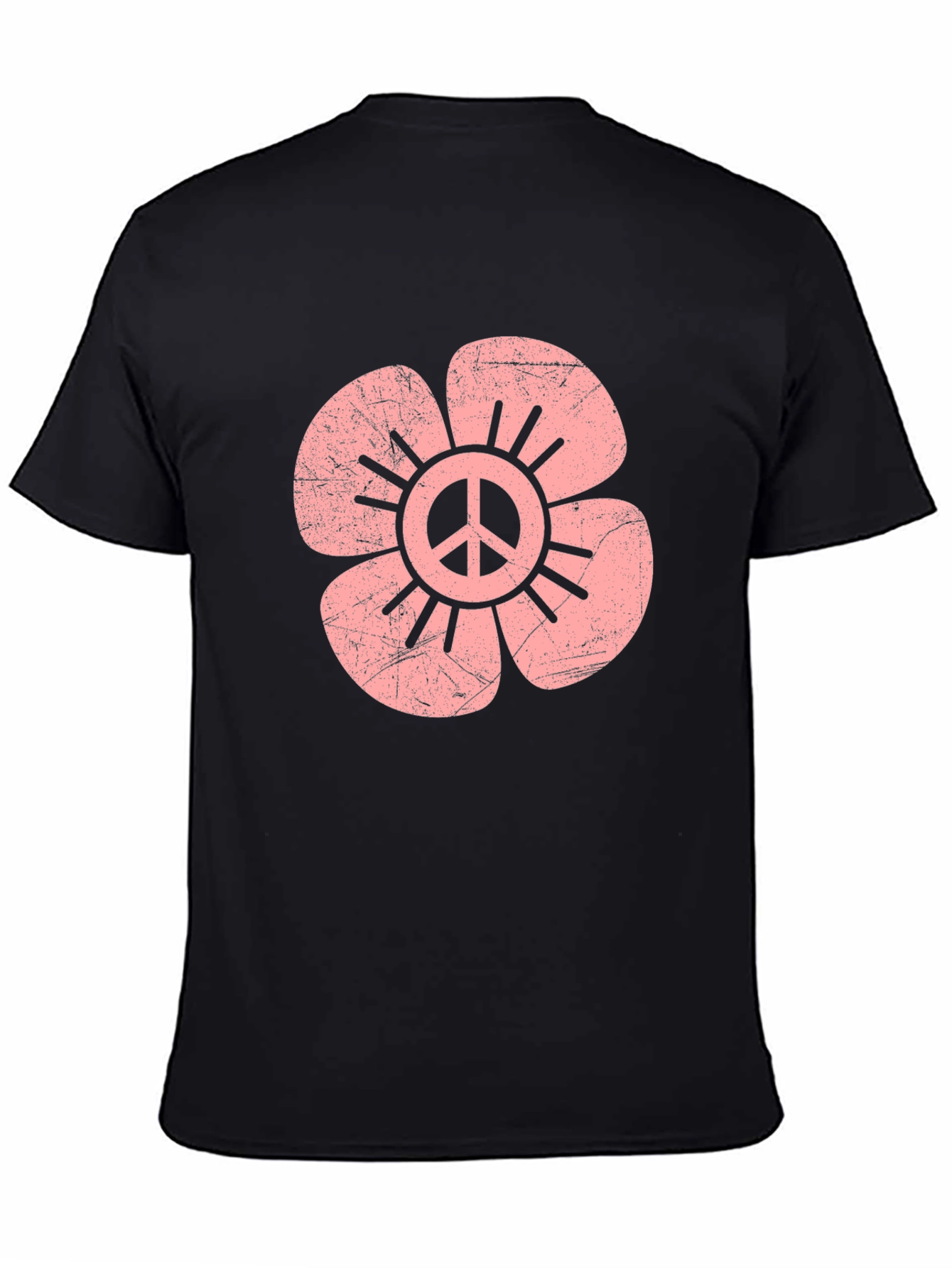 Peace Flower Graphic Tee - Retro Style