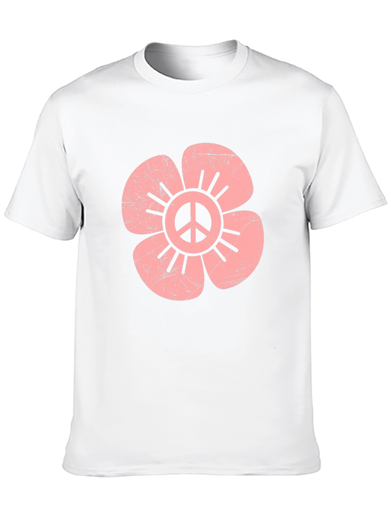 Peace Flower Graphic Tee - Retro Style