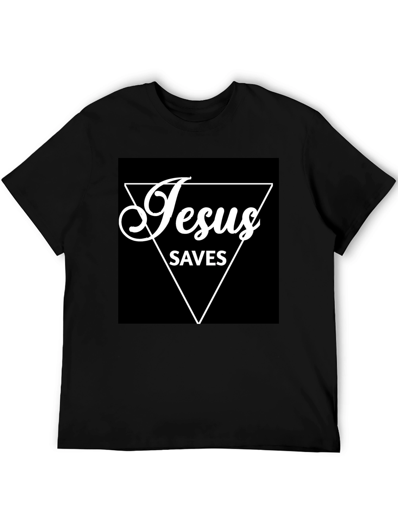 Jesus Saves Graphic T-Shirt - Black