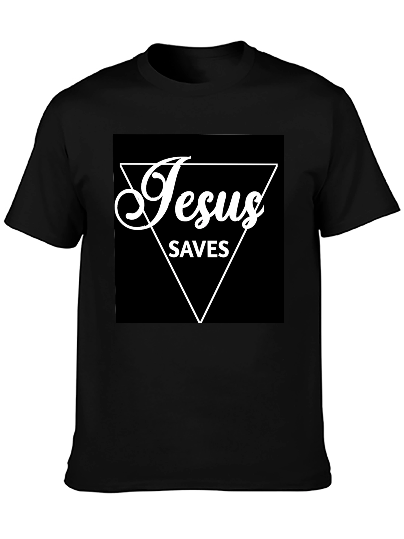 Jesus Saves Graphic T-Shirt - Black
