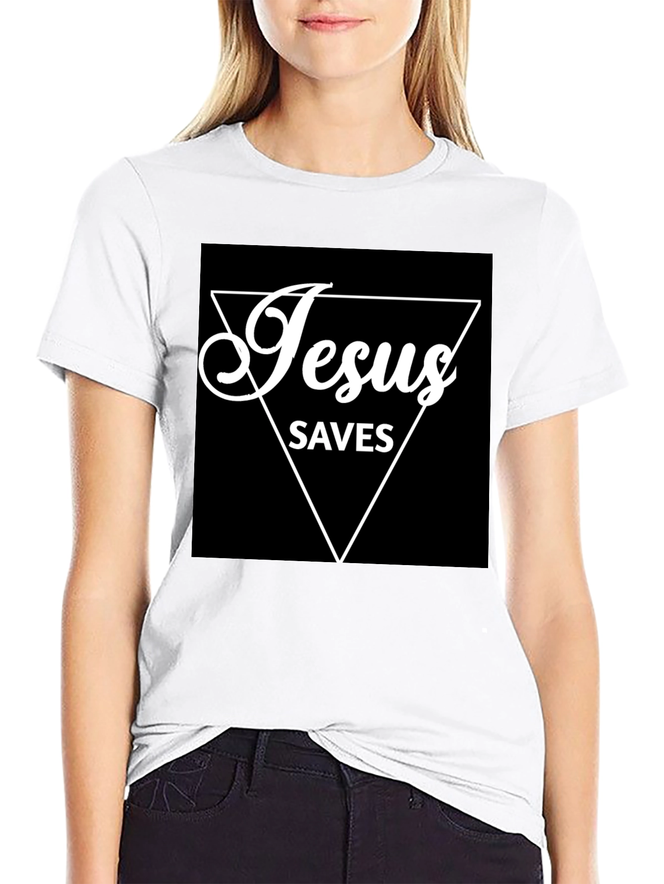 Jesus Saves Graphic T-Shirt - Black