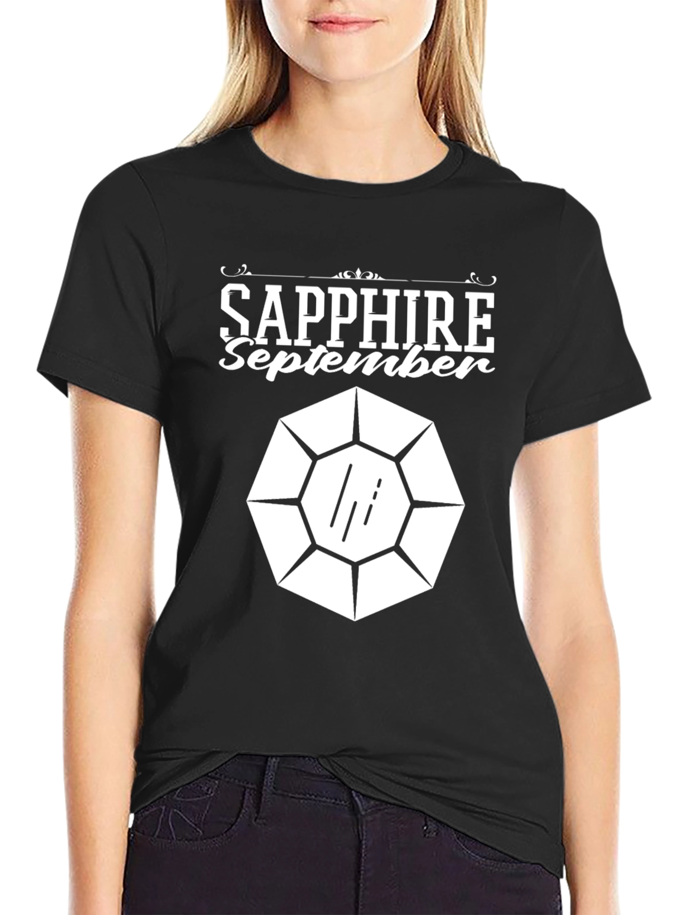 Sapphire September Birthday Gemstone T-Shirt