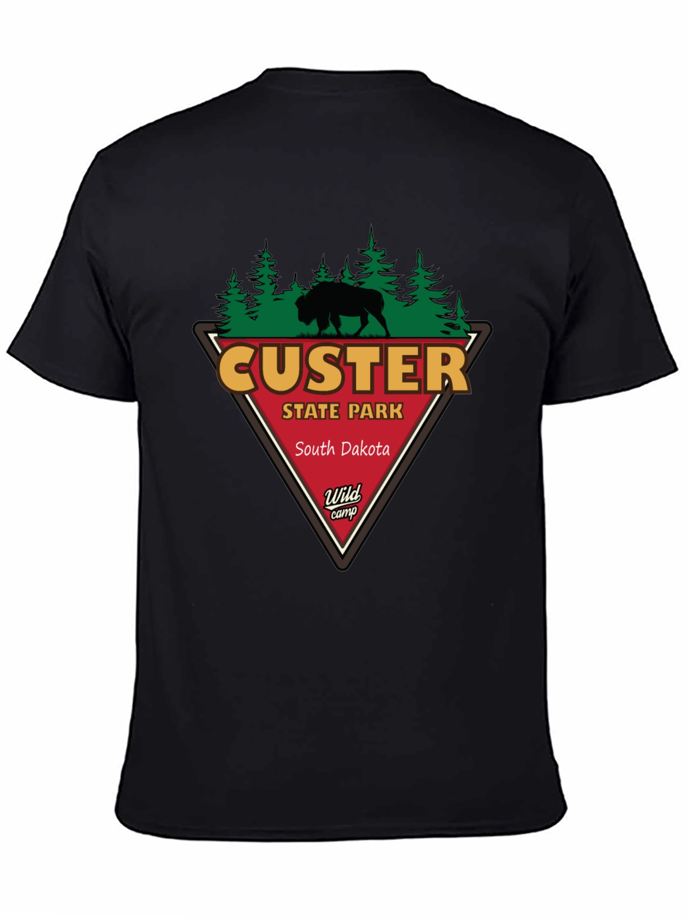Custer State Park T-Shirt - Black Cotton Tee