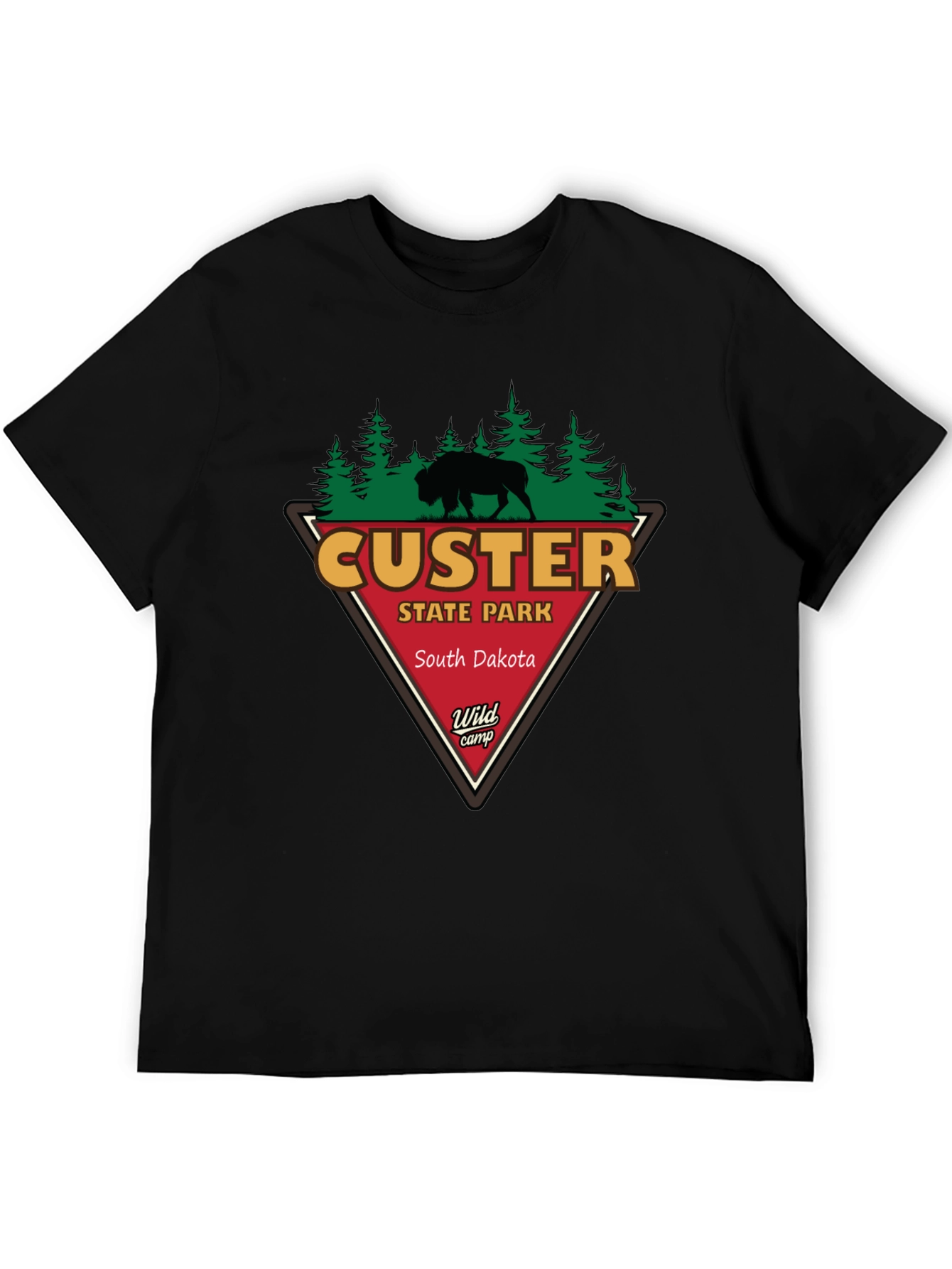 Custer State Park T-Shirt - Black Cotton Tee