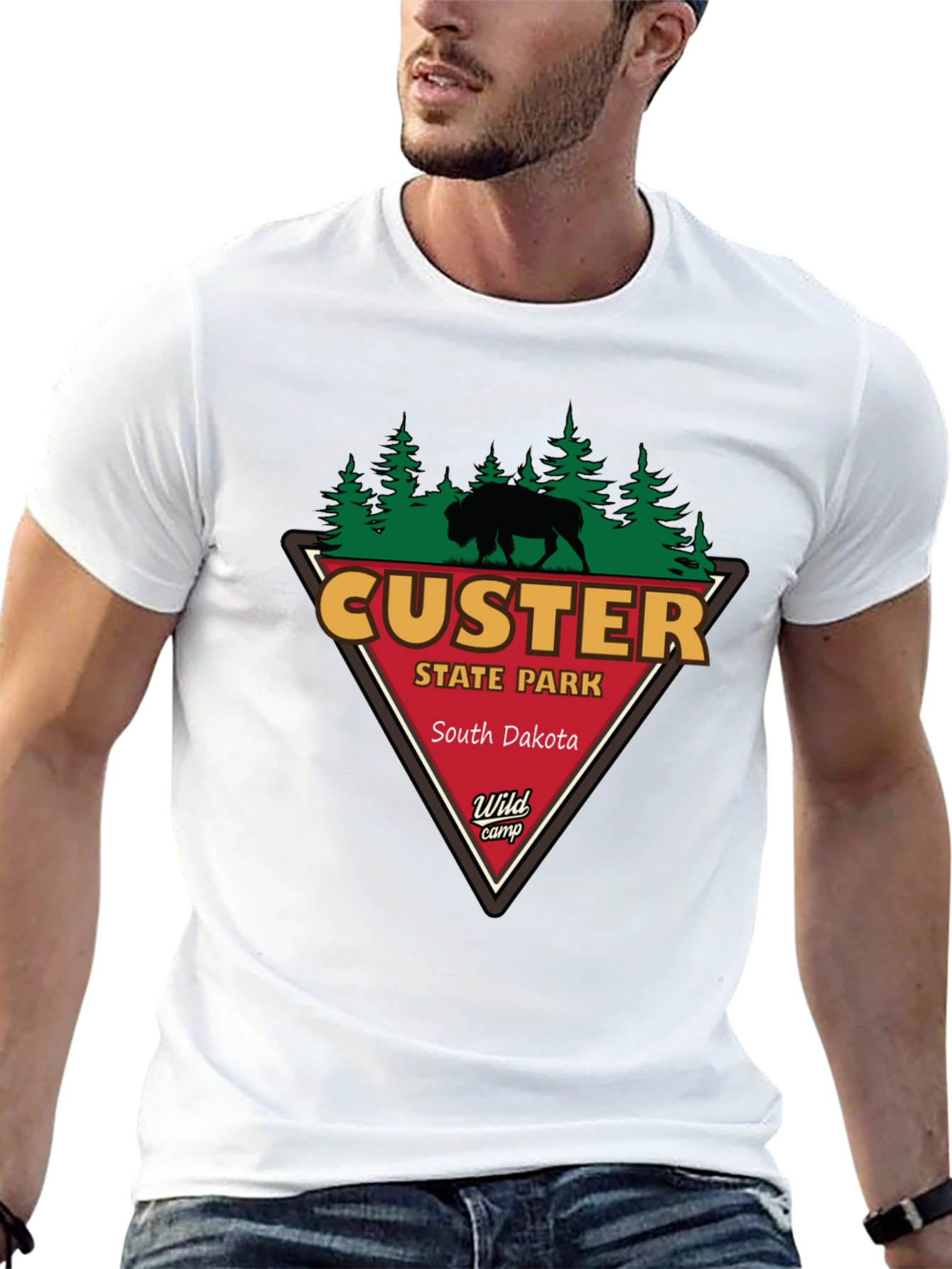 Custer State Park T-Shirt - Black Cotton Tee