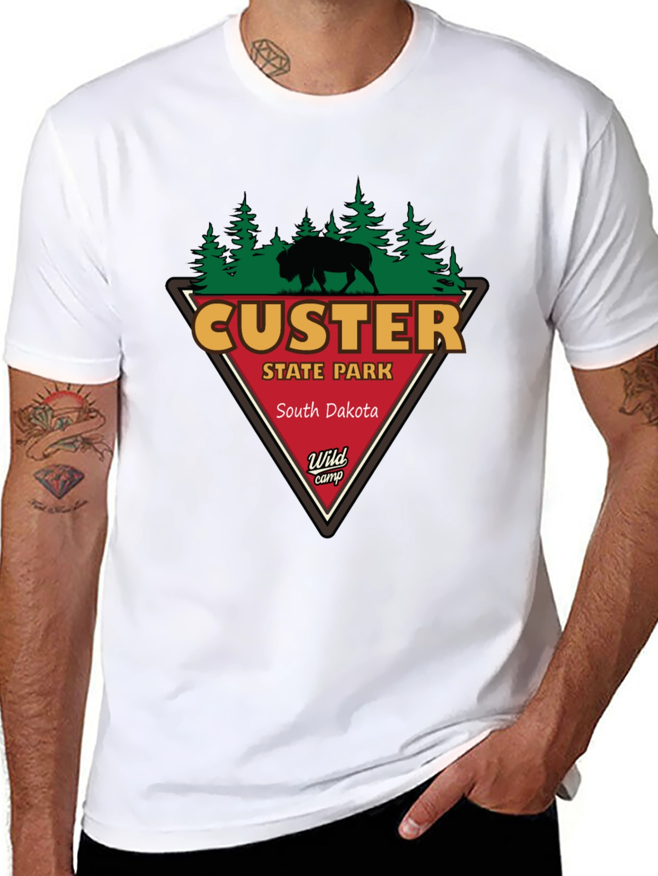 Custer State Park T-Shirt - Black Cotton Tee