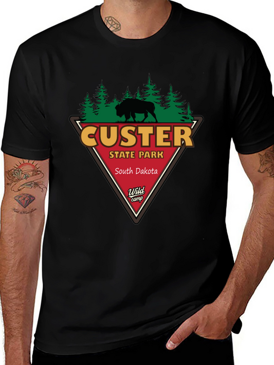 Custer State Park T-Shirt - Black Cotton Tee