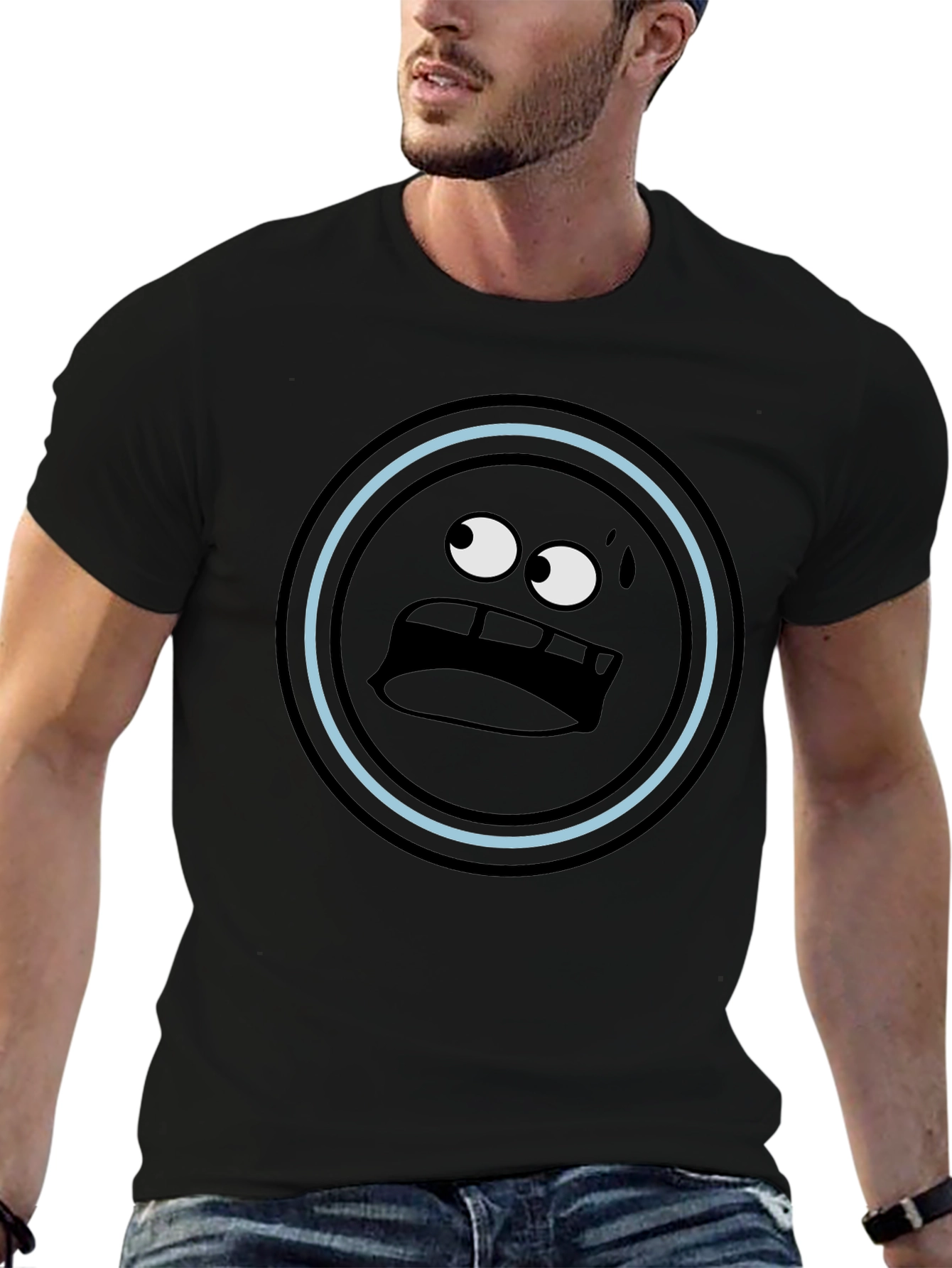 Funny Emoji Black T-Shirt