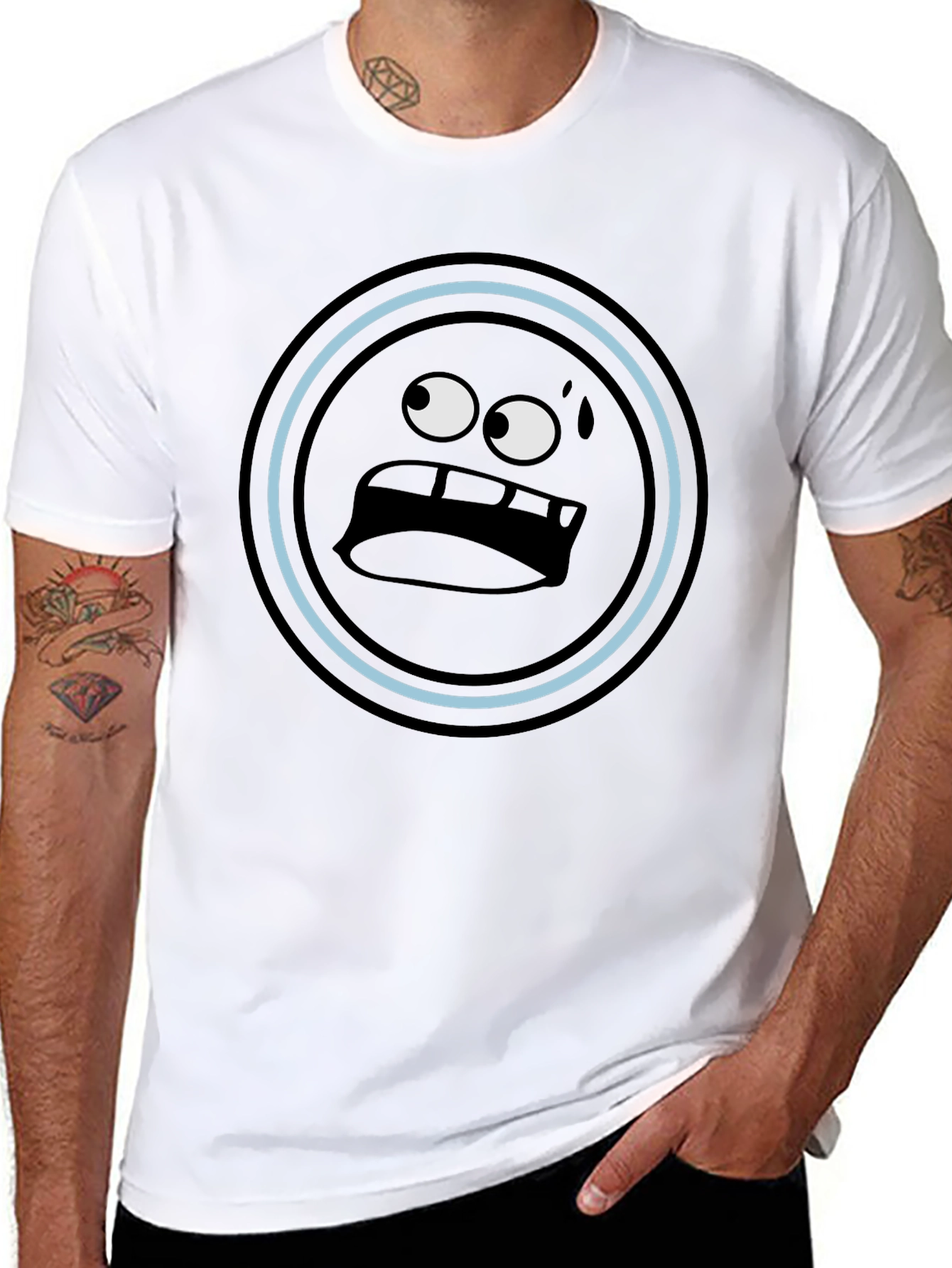 Funny Emoji Black T-Shirt