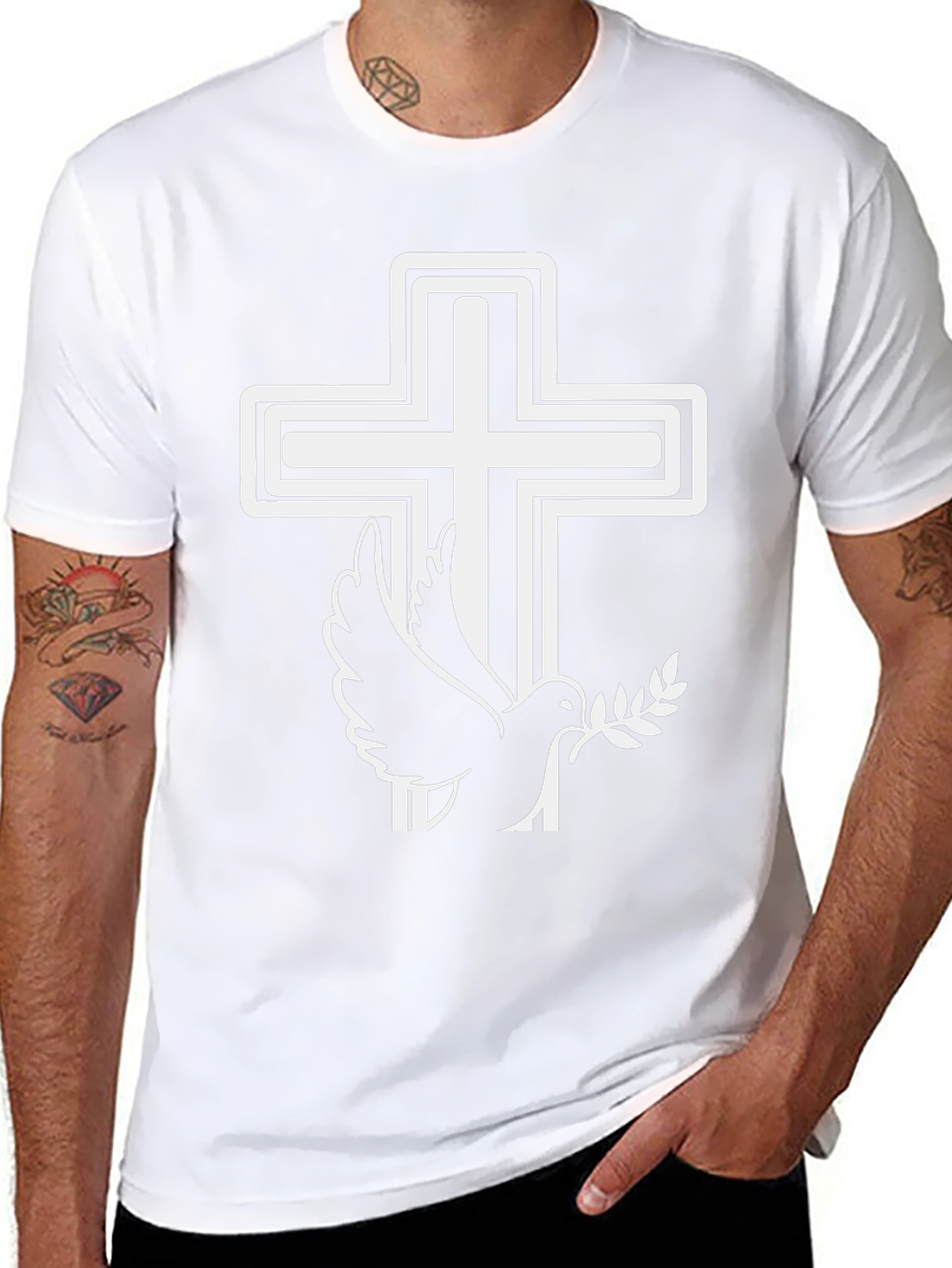 Faith Dove Graphic Tee - Stylish Christian Apparel