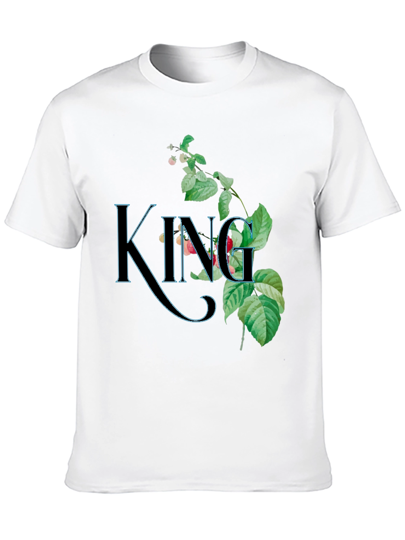 Floral King Graphic Black T-Shirt