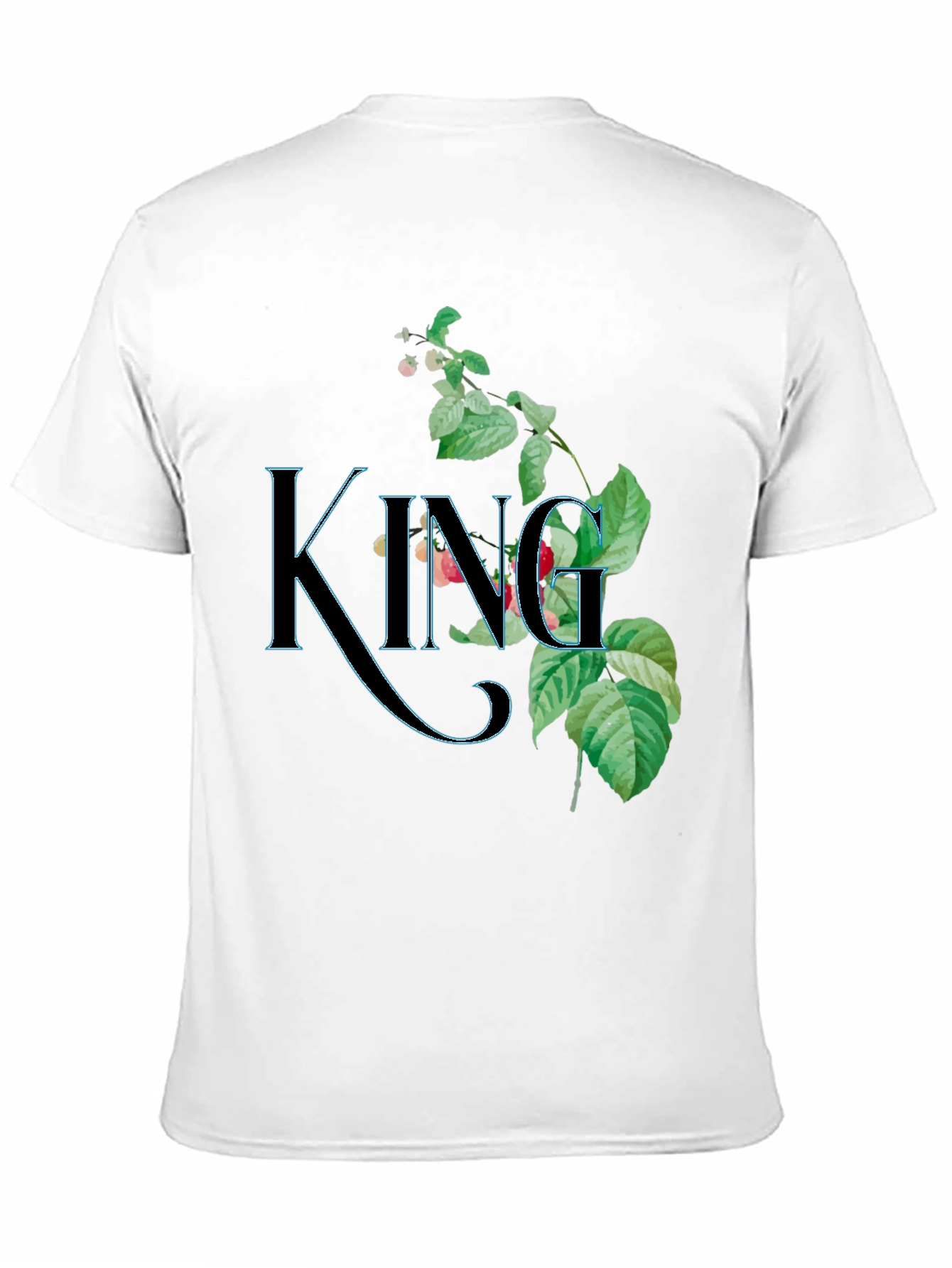 Floral King Graphic Black T-Shirt
