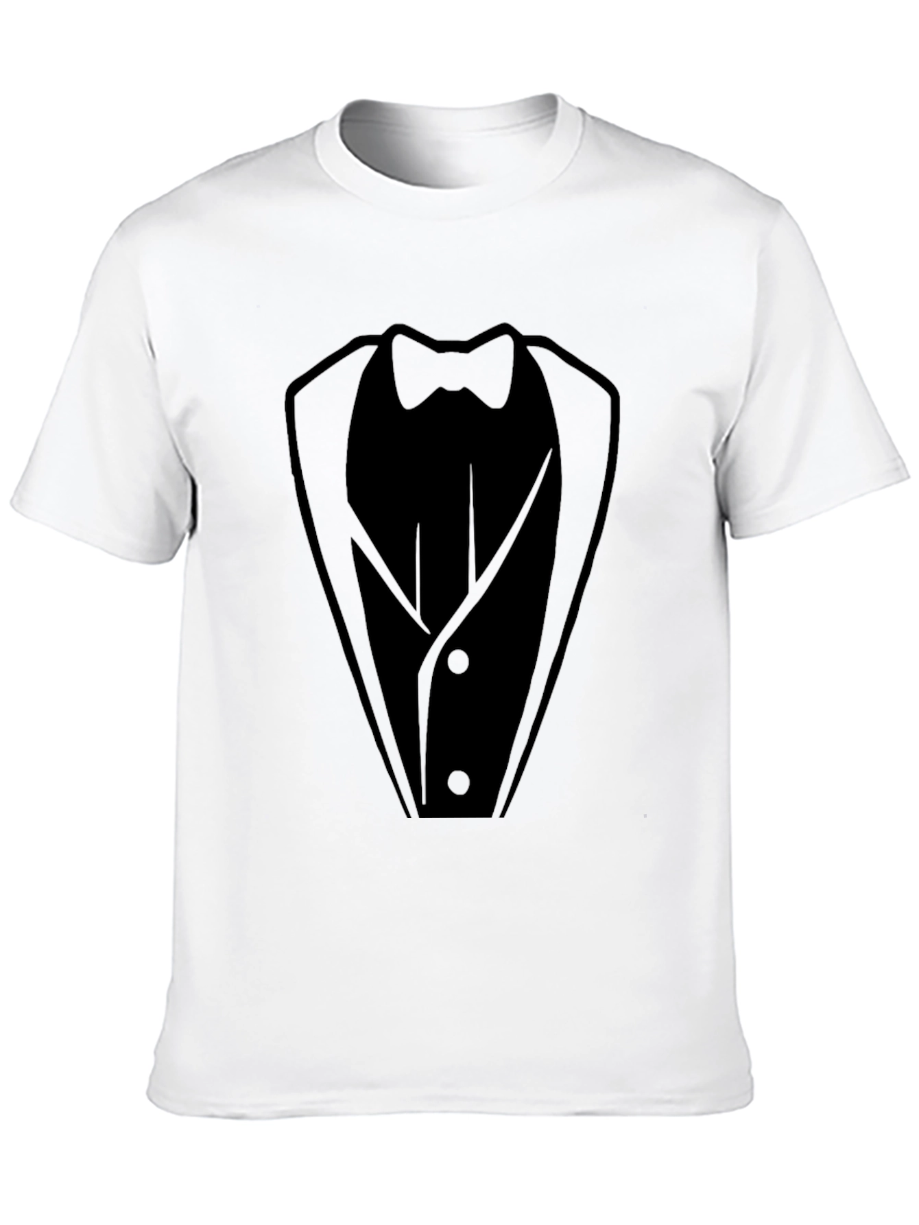 Tuxedo Print Black T-Shirt - Formal Fun!