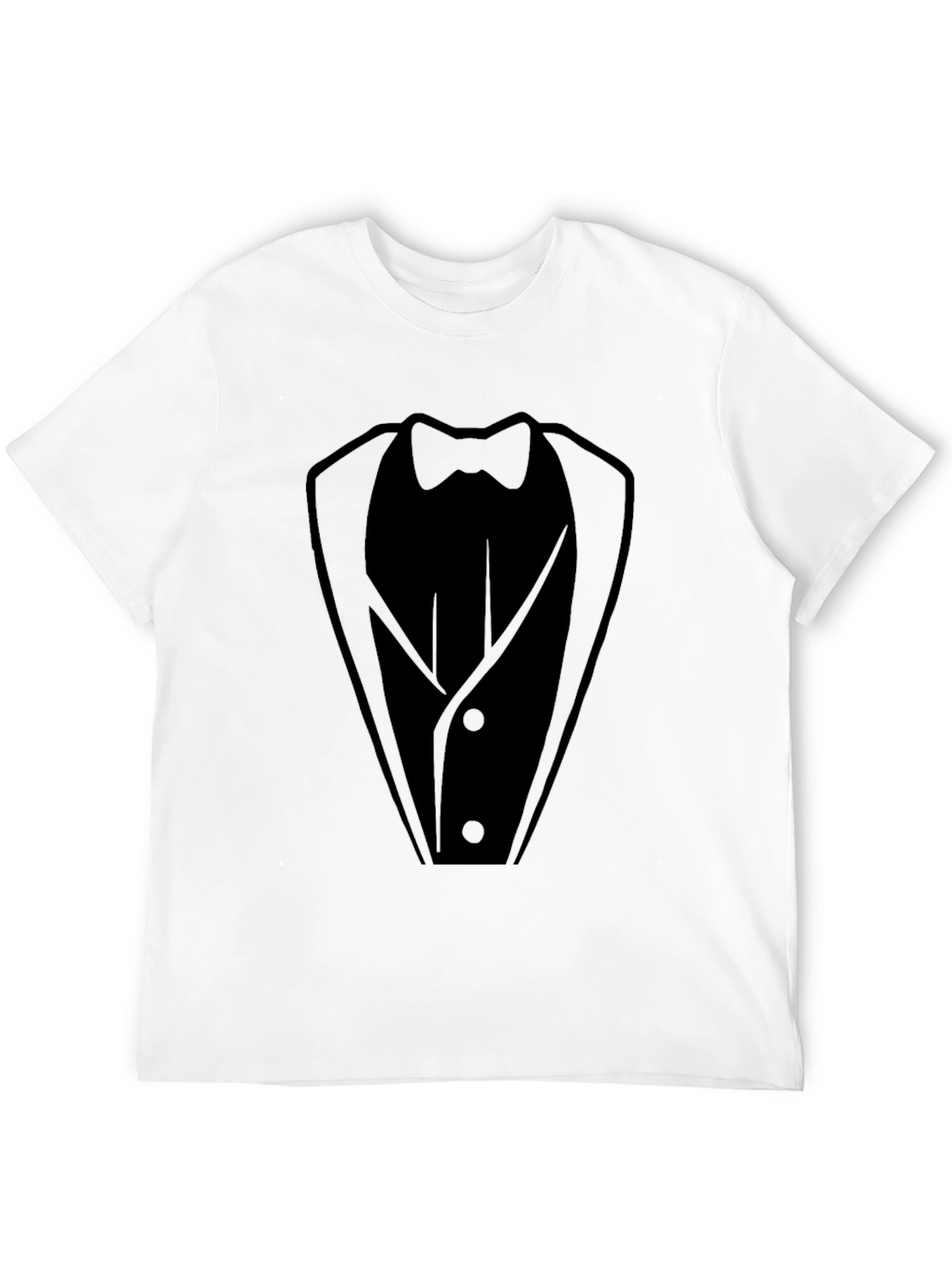 Tuxedo Print Black T-Shirt - Formal Fun!