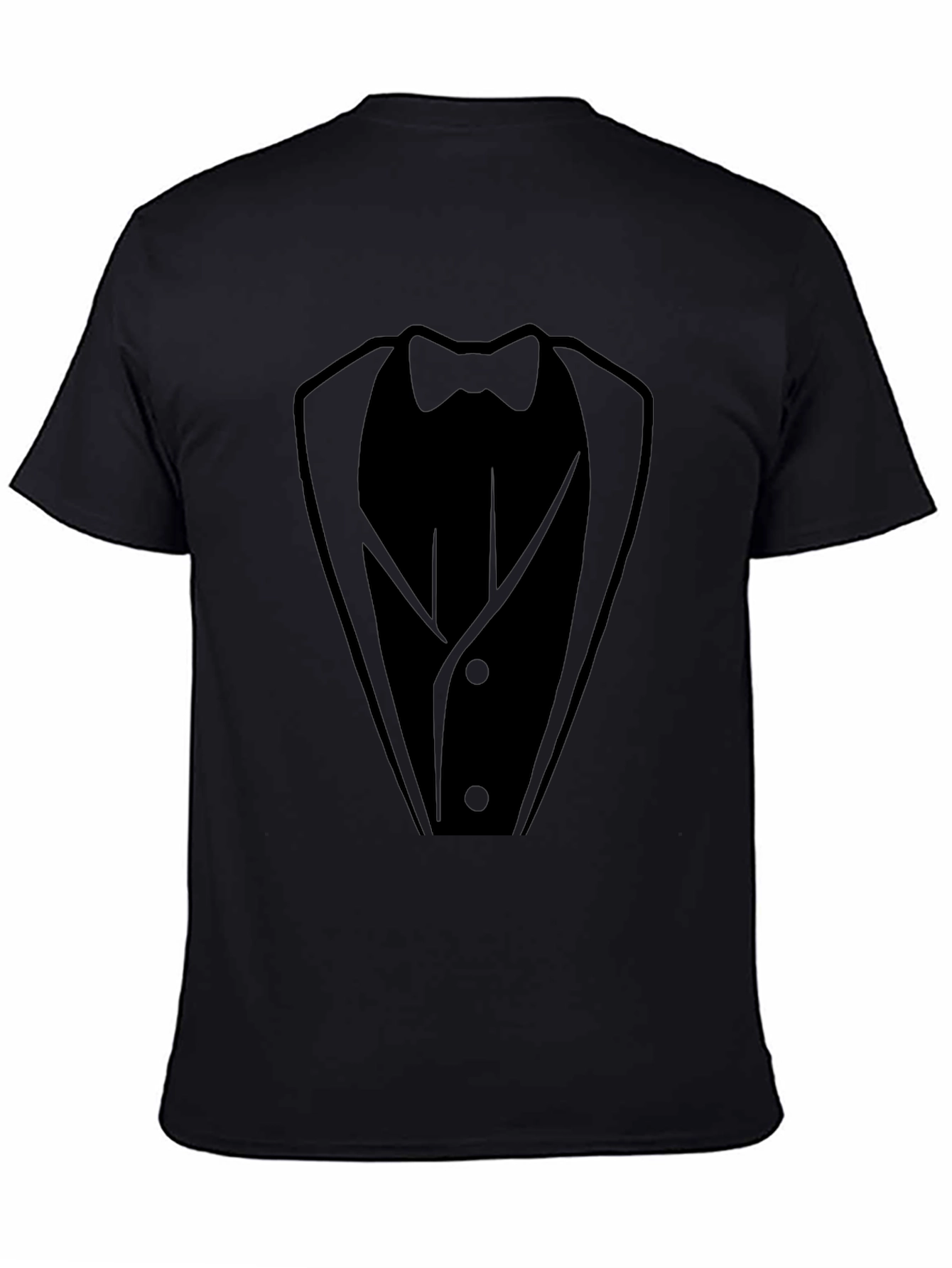 Tuxedo Print Black T-Shirt - Formal Fun!