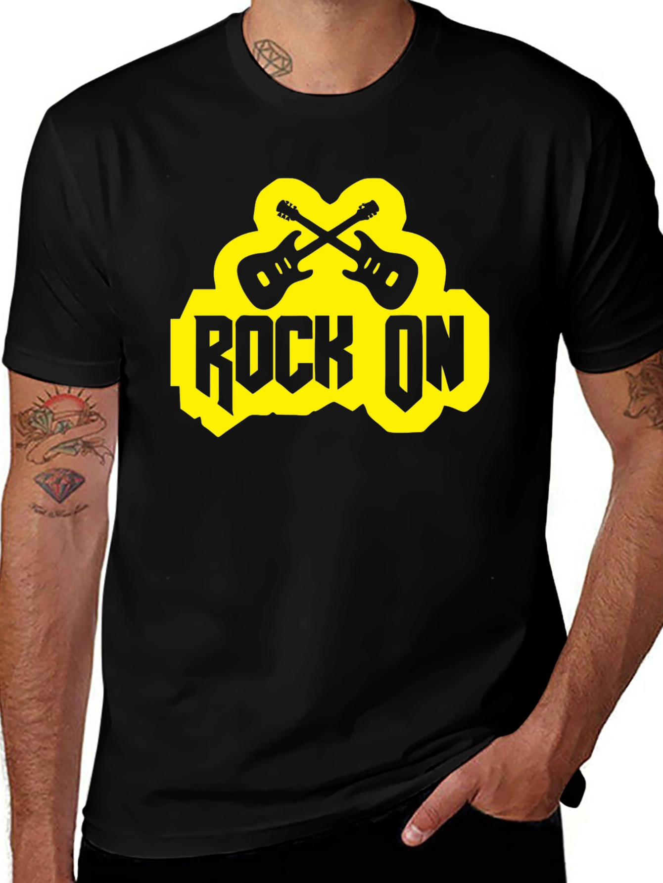 Rock On Guitar T-Shirt - Music Lovers Tee