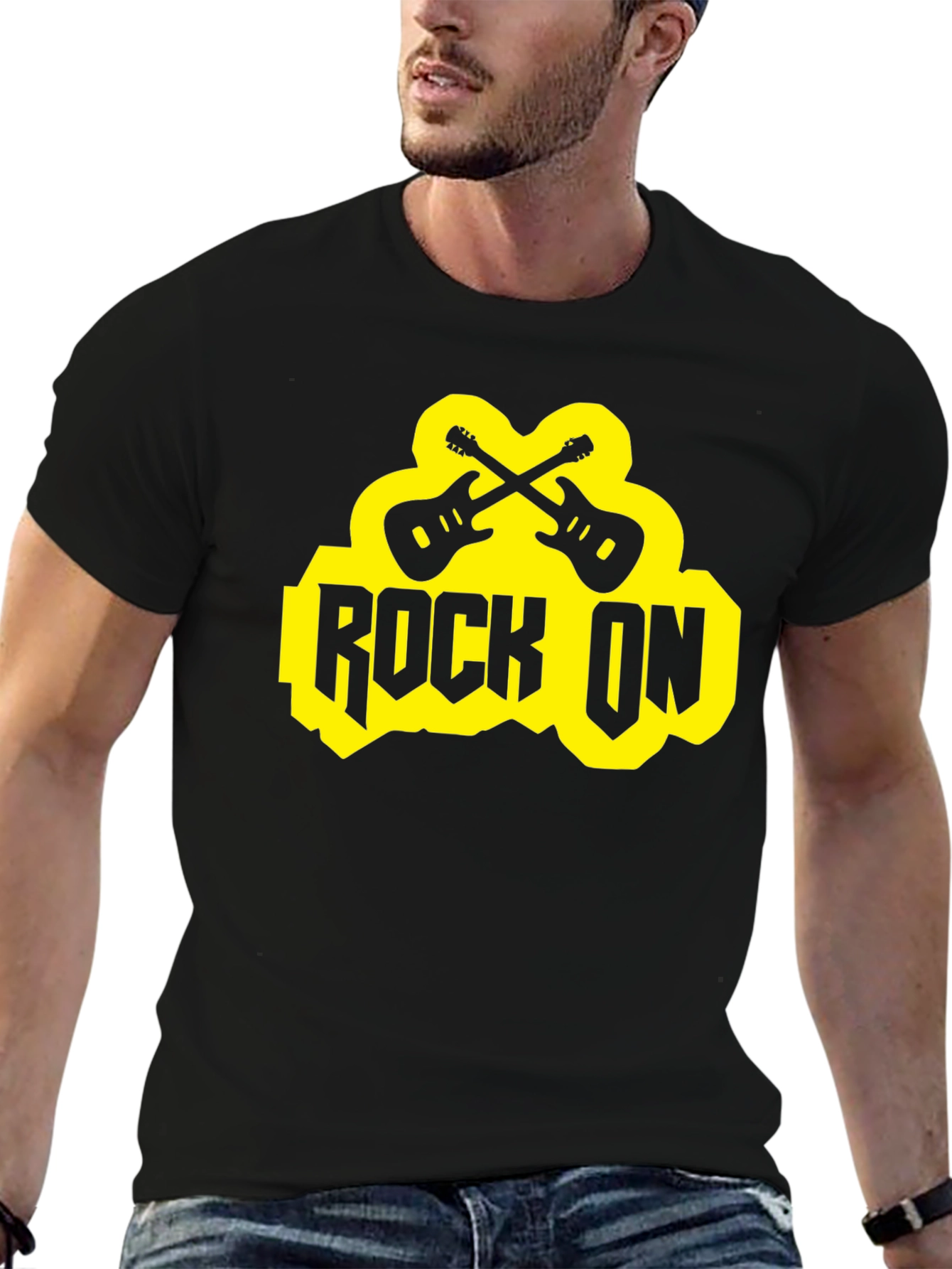 Rock On Guitar T-Shirt - Music Lovers Tee