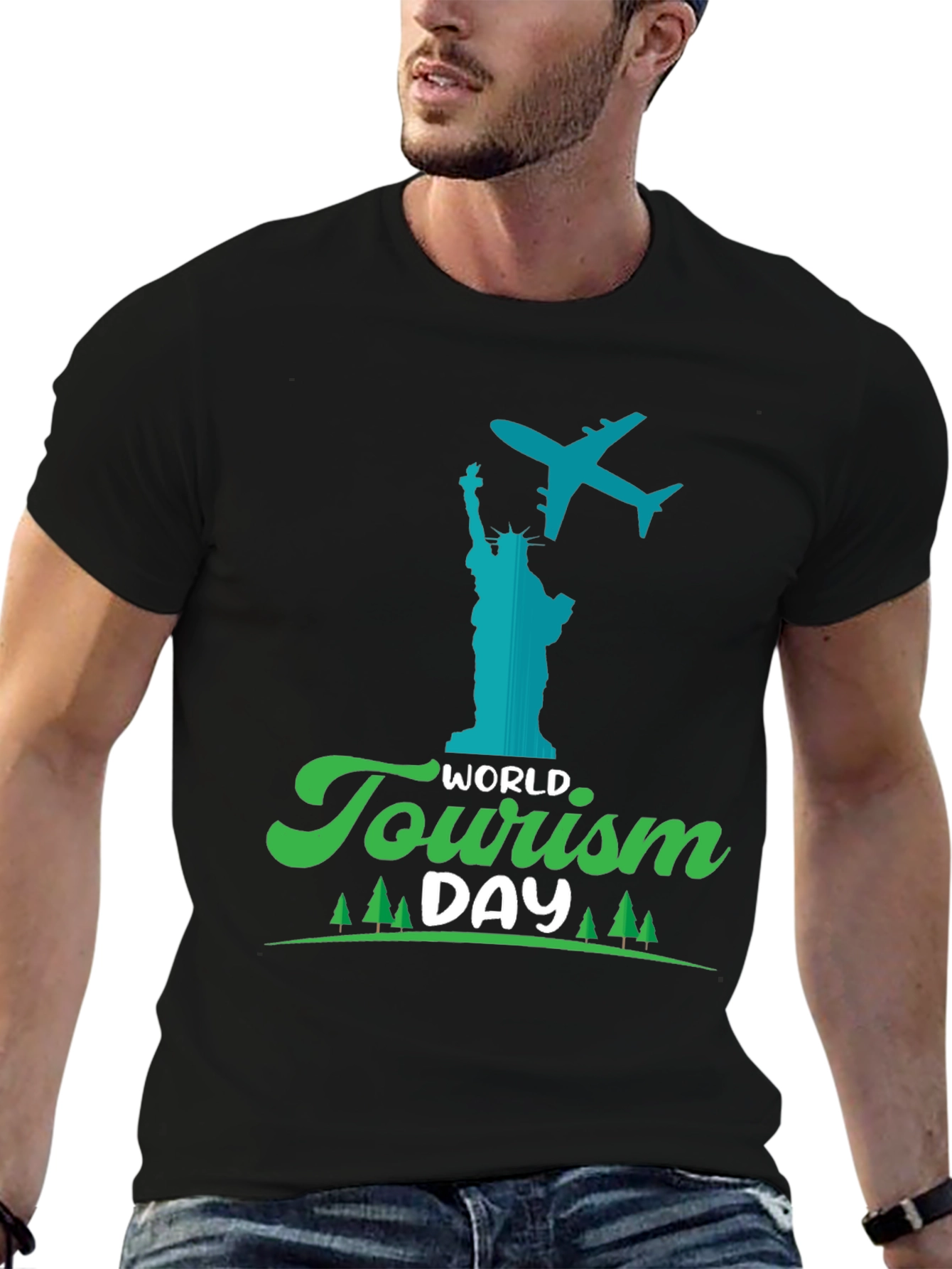 World Tourism Day Black T-Shirt - Travel Tee