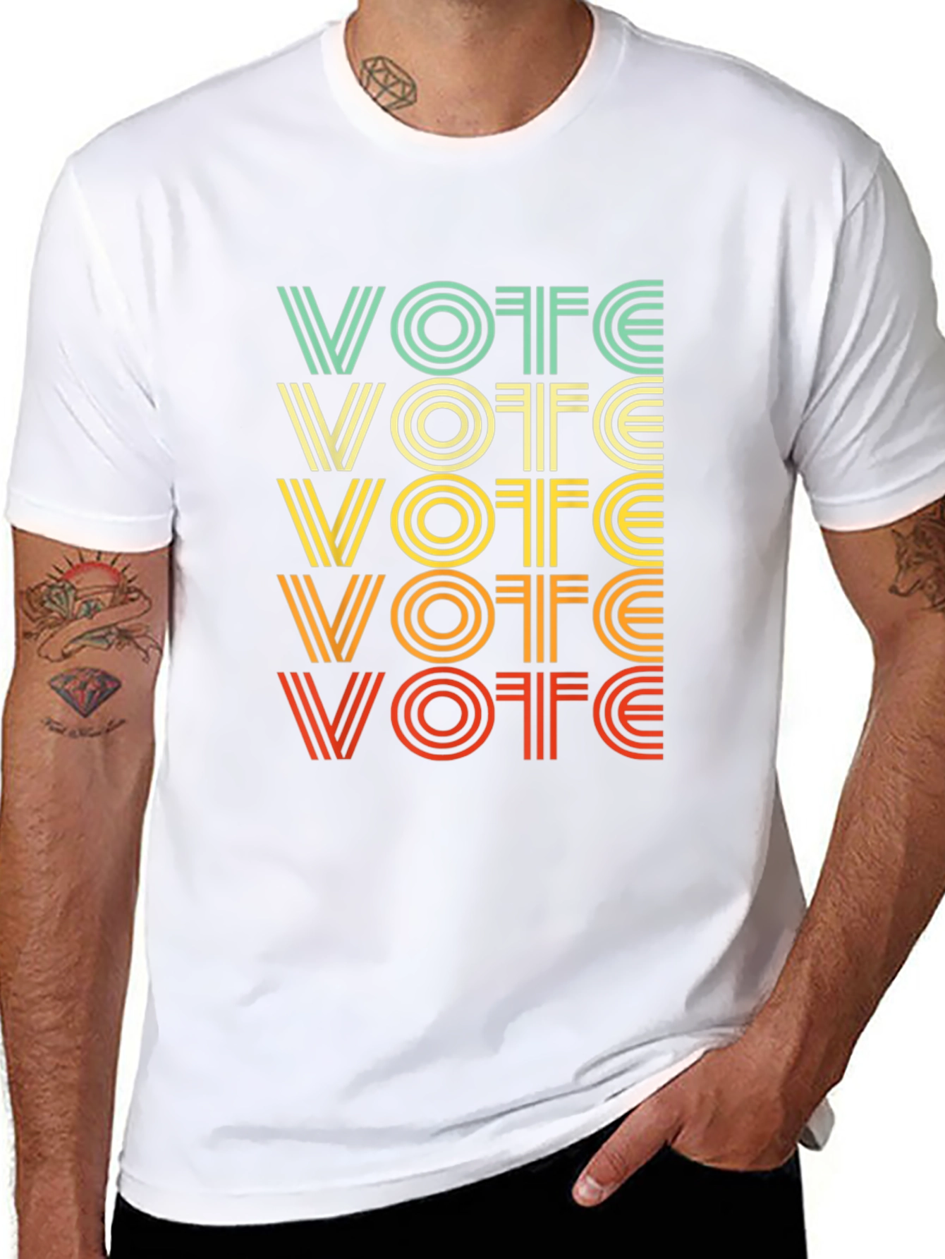 Retro VOTE Graphic Tee - Black Unisex T-Shirt