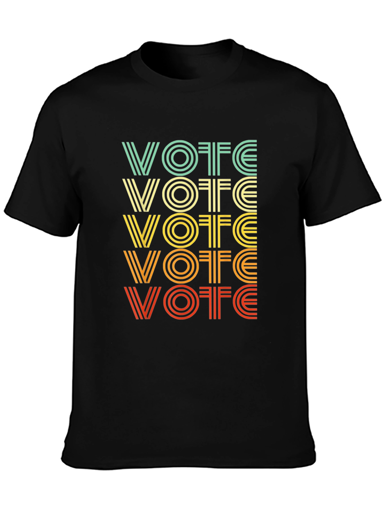 Retro VOTE Graphic Tee - Black Unisex T-Shirt