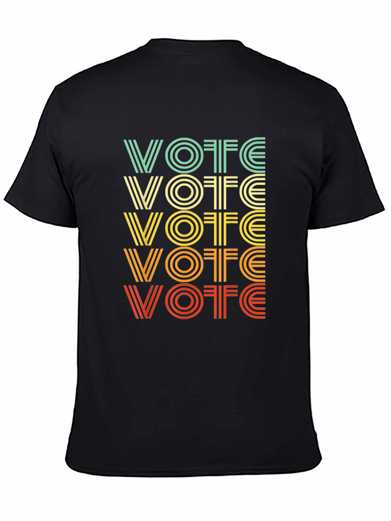 Retro VOTE Graphic Tee - Black Unisex T-Shirt