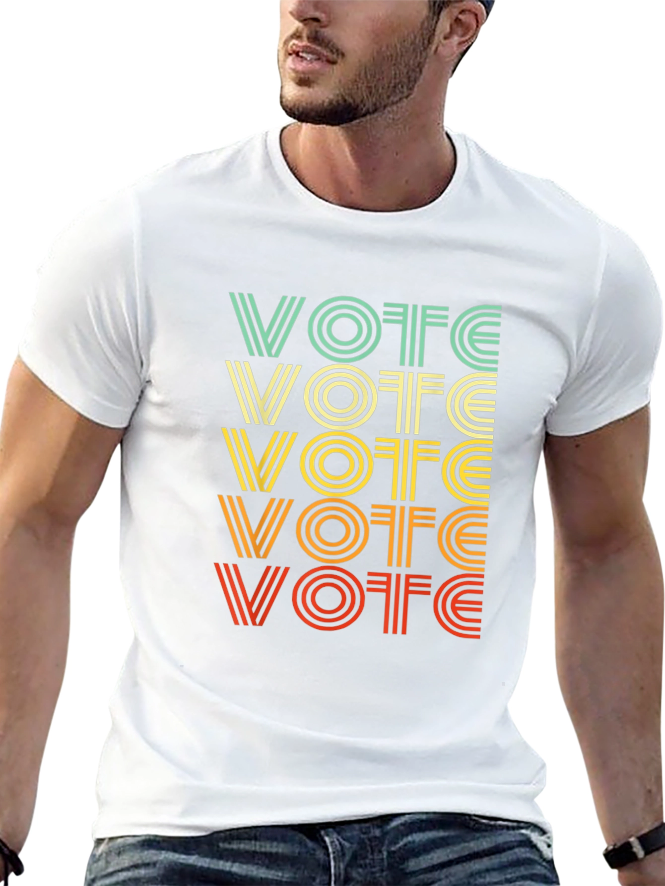 Retro VOTE Graphic Tee - Black Unisex T-Shirt
