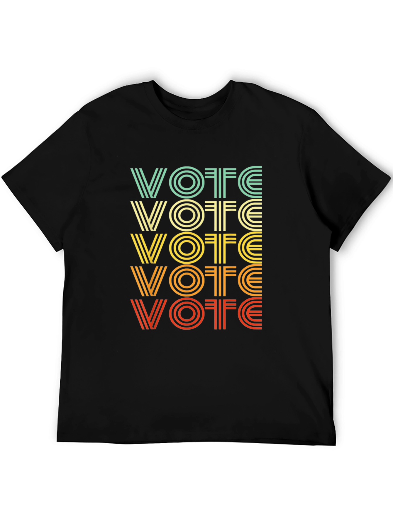 Retro VOTE Graphic Tee - Black Unisex T-Shirt