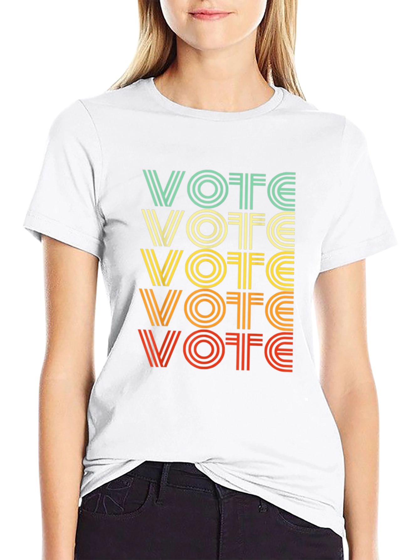 Retro VOTE Graphic Tee - Black Unisex T-Shirt