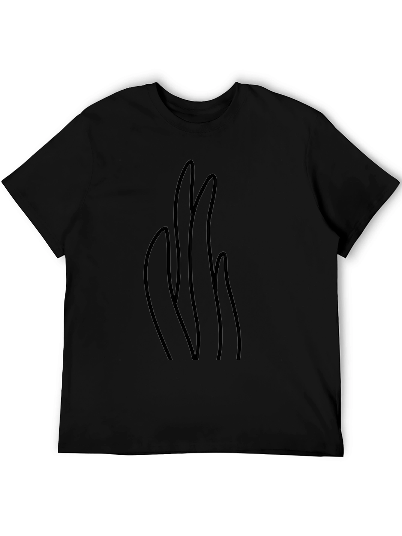 Minimalist Black T-Shirt with Abstract Design