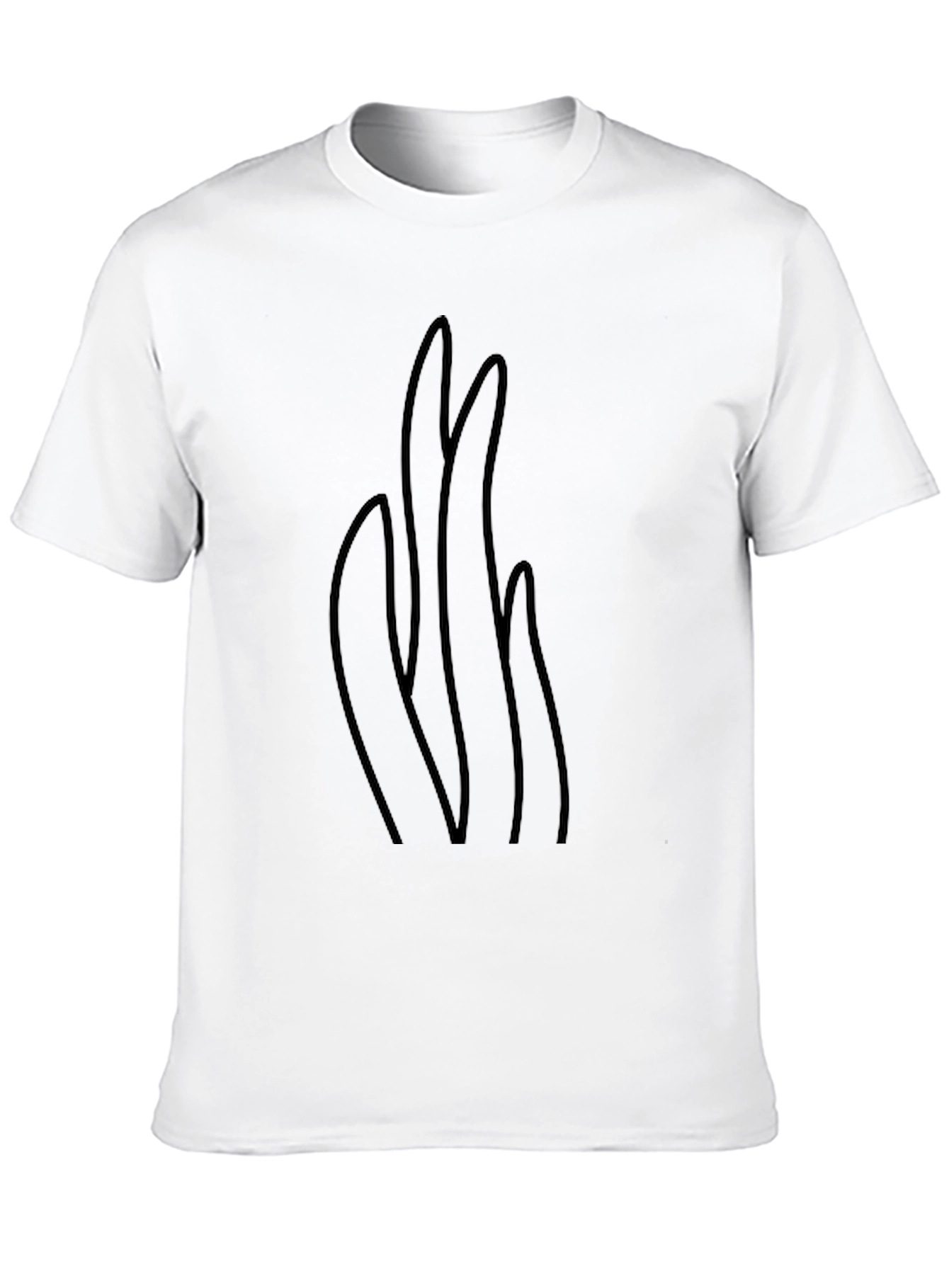 Minimalist Black T-Shirt with Abstract Design