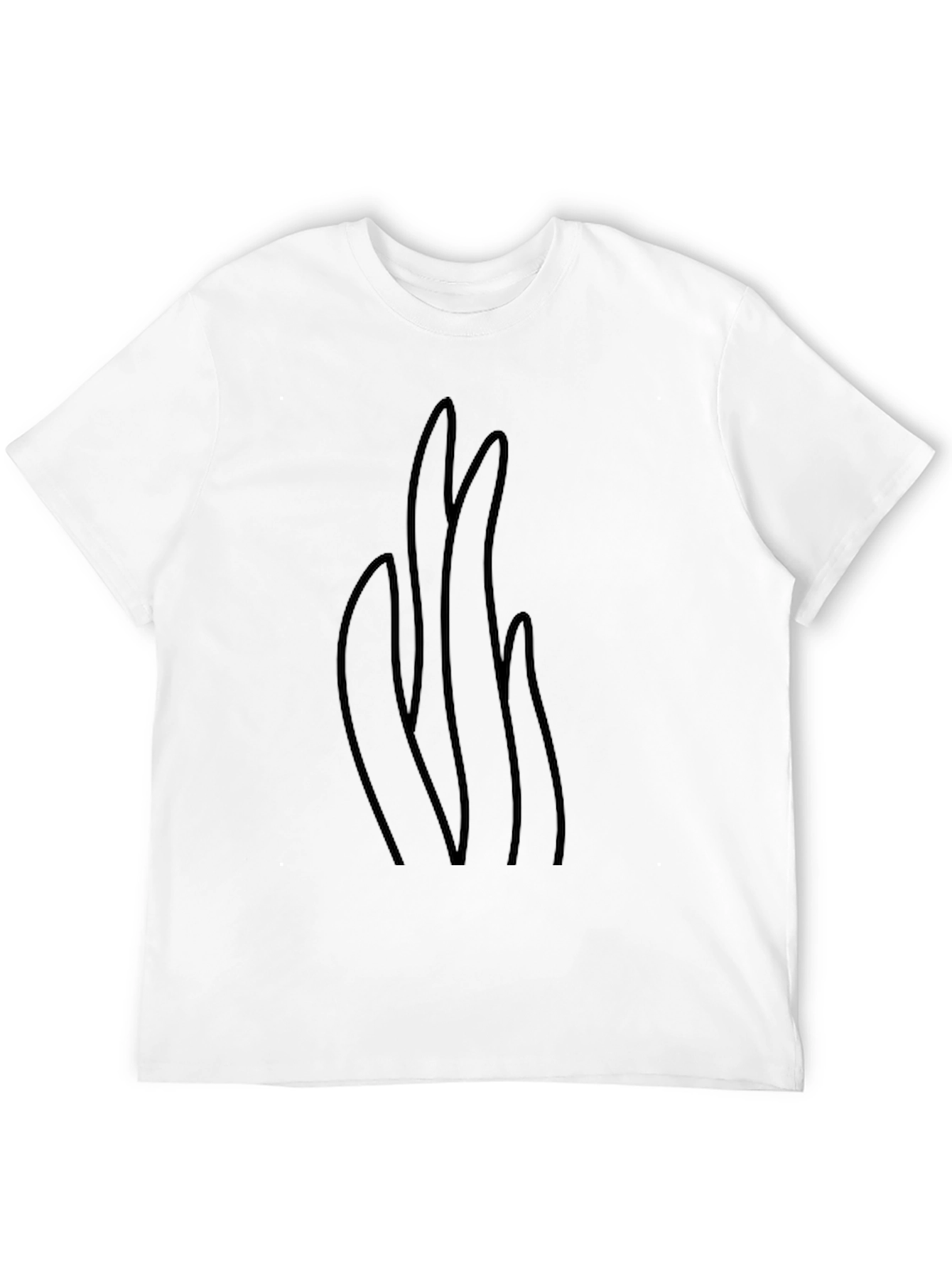 Minimalist Black T-Shirt with Abstract Design