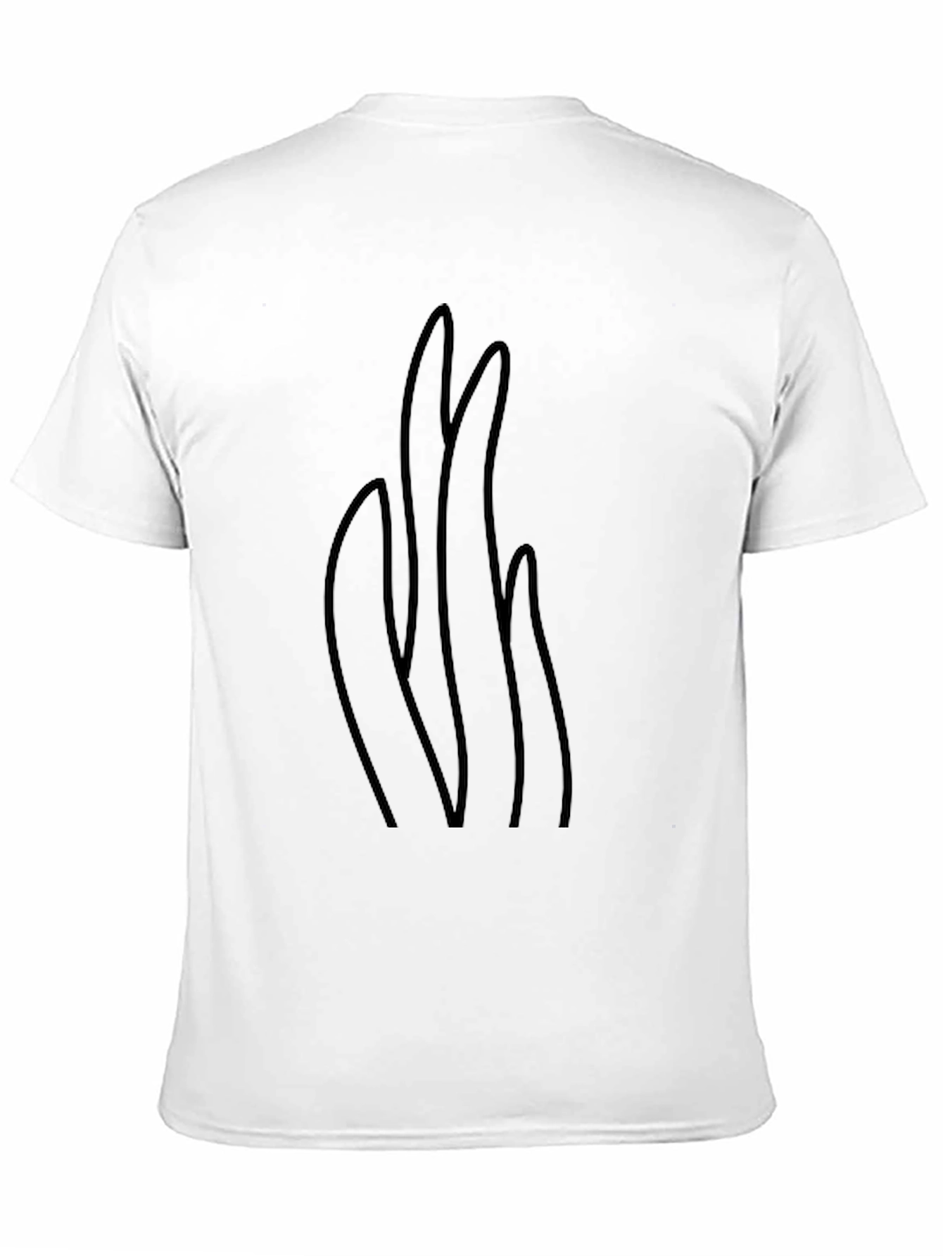 Minimalist Black T-Shirt with Abstract Design
