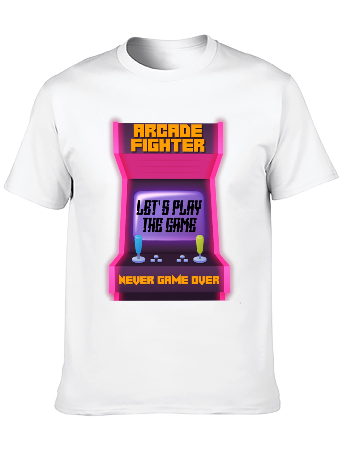 Arcade Fighter Gamer T-Shirt - Never Game Over!