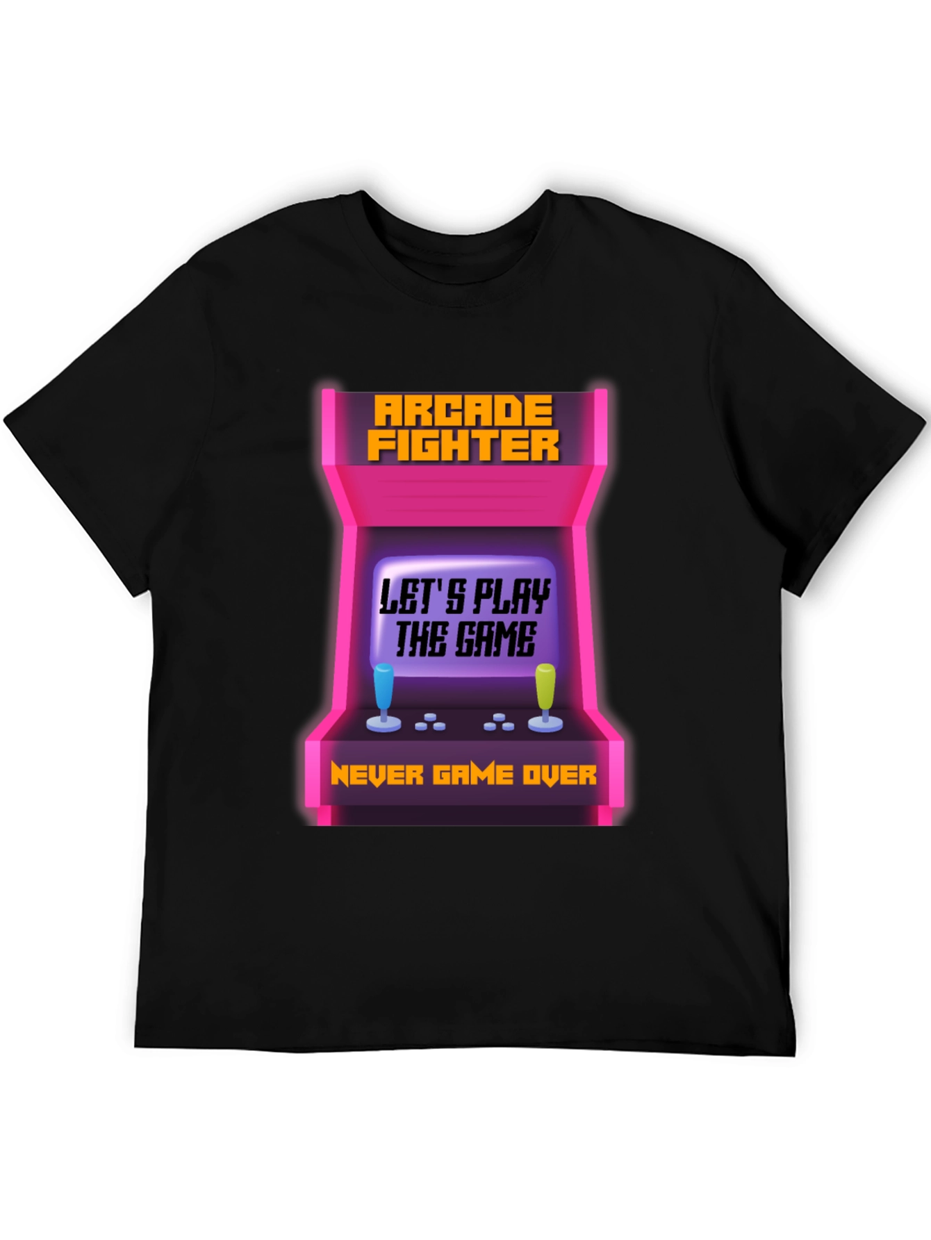 Arcade Fighter Gamer T-Shirt - Never Game Over!