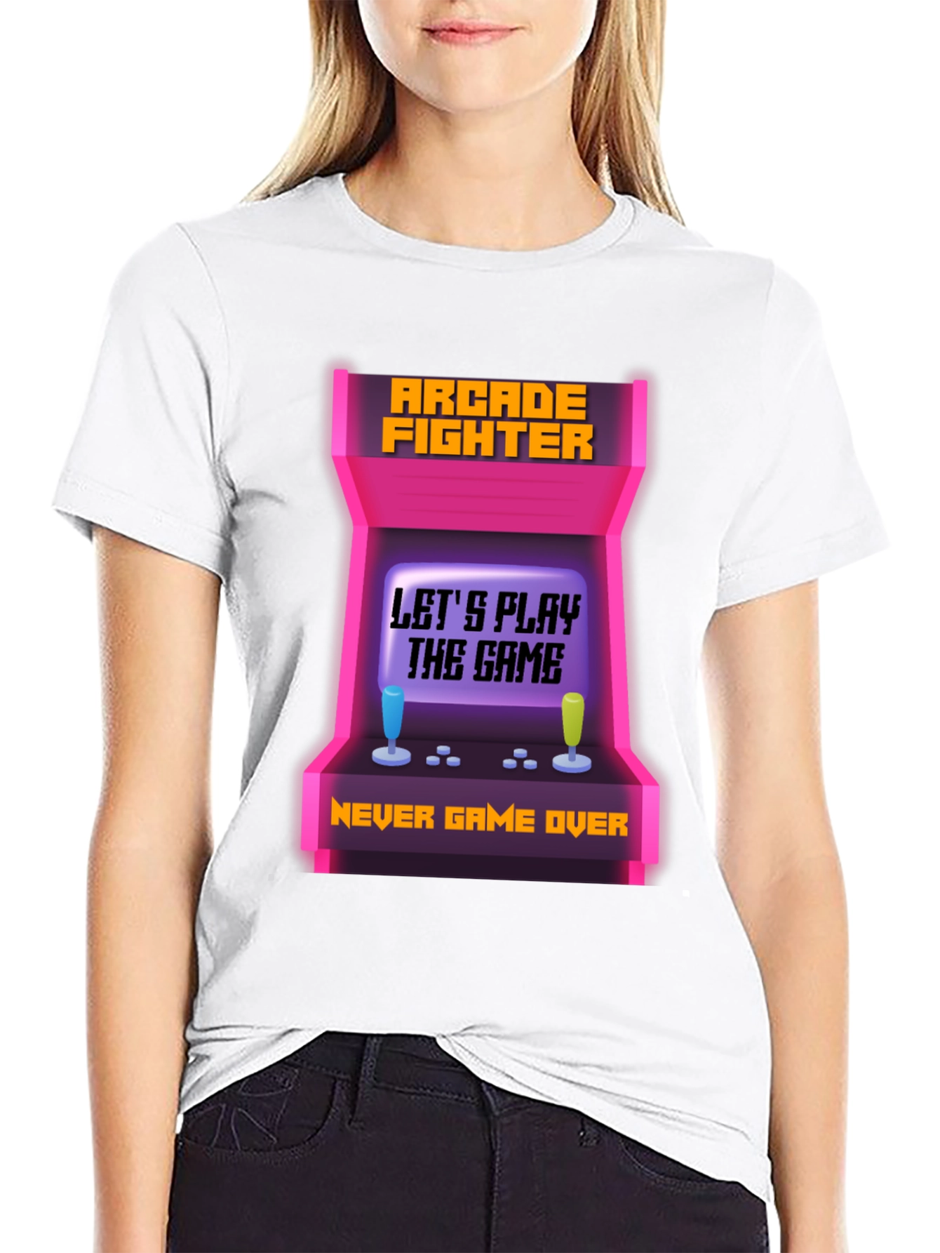 Arcade Fighter Gamer T-Shirt - Never Game Over!