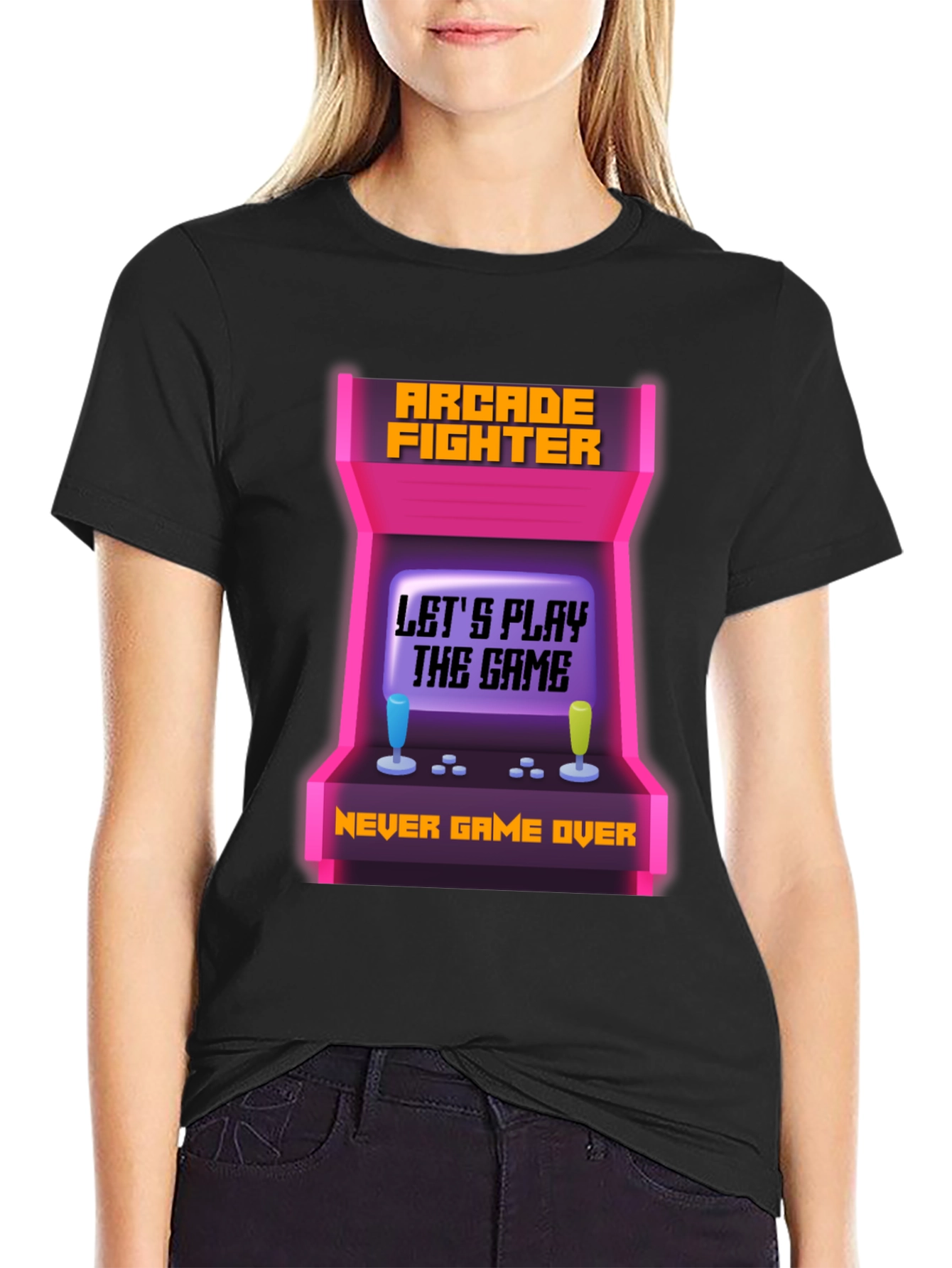 Arcade Fighter Gamer T-Shirt - Never Game Over!