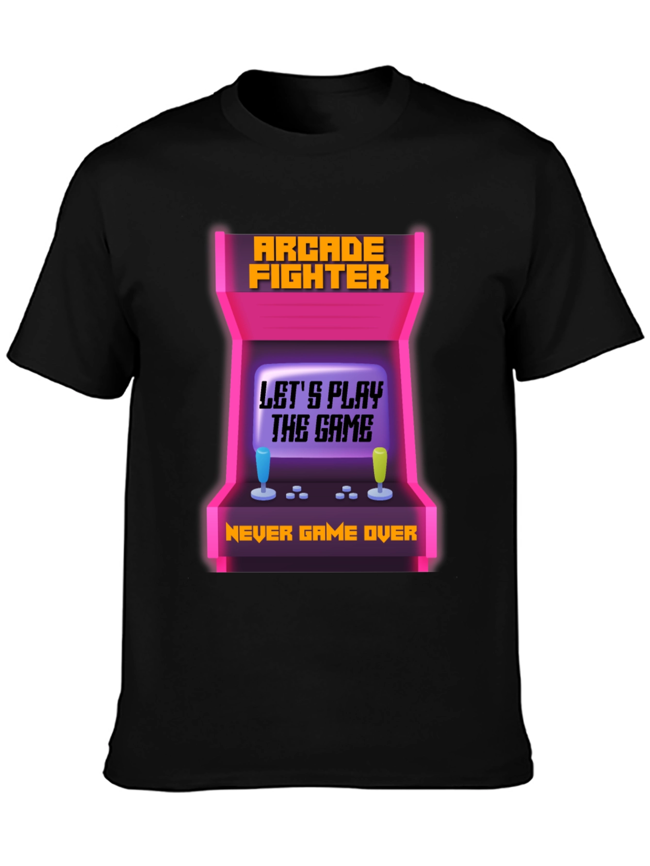 Arcade Fighter Gamer T-Shirt - Never Game Over!