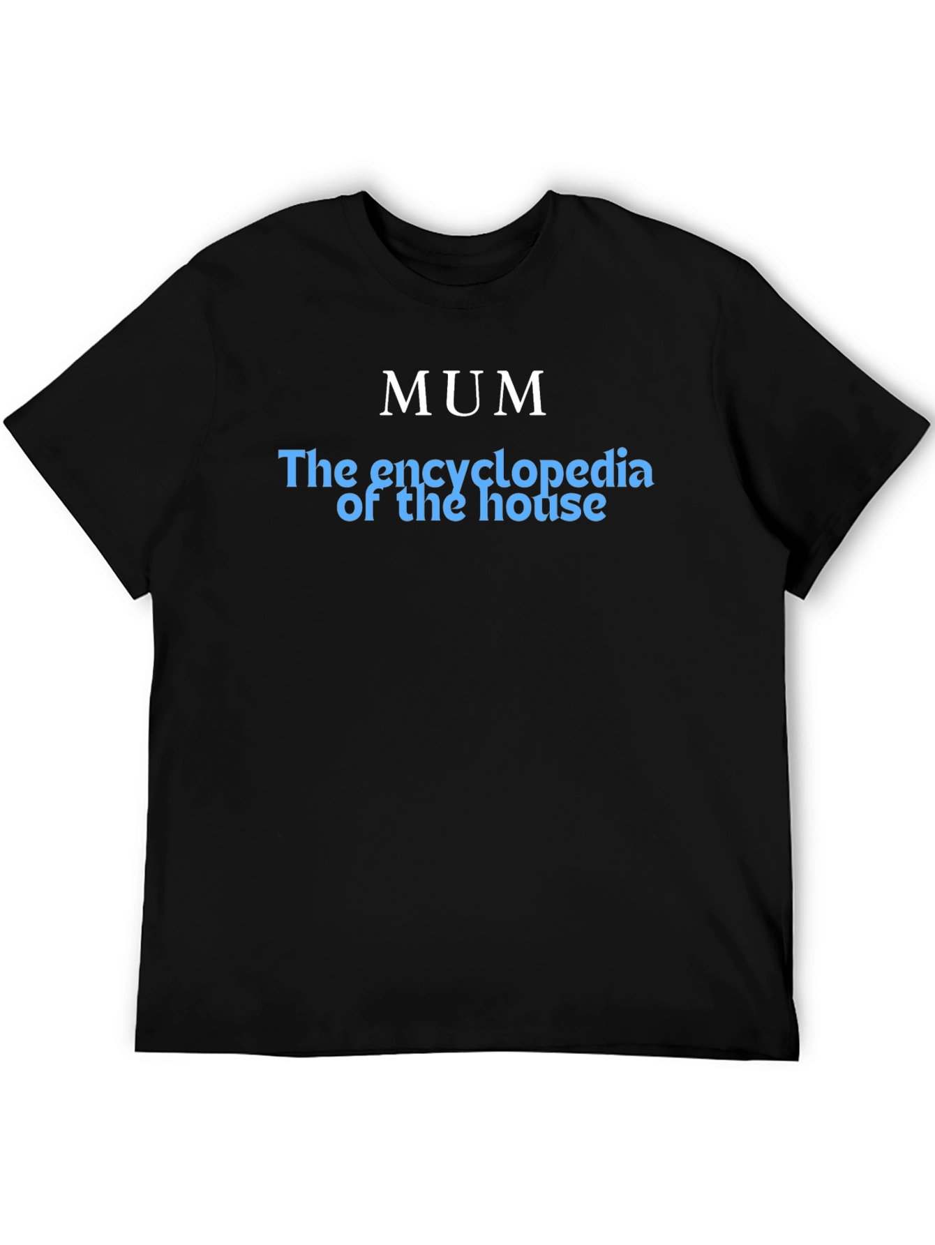 Mum Encyclopedia T-Shirt - Black Cotton Tee